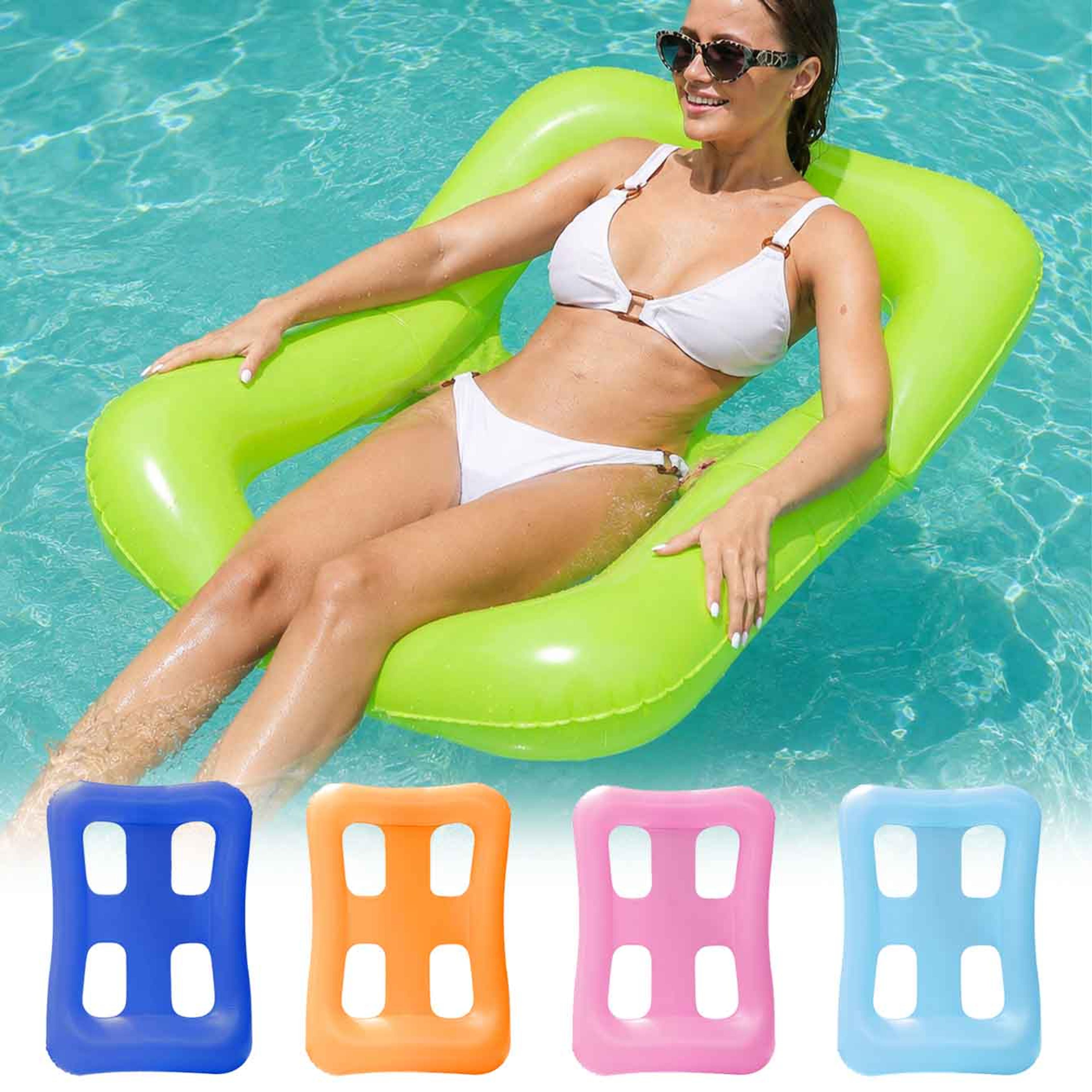 hole inflatable pool hammock comfortable pool float for adults pvc water lounge chair