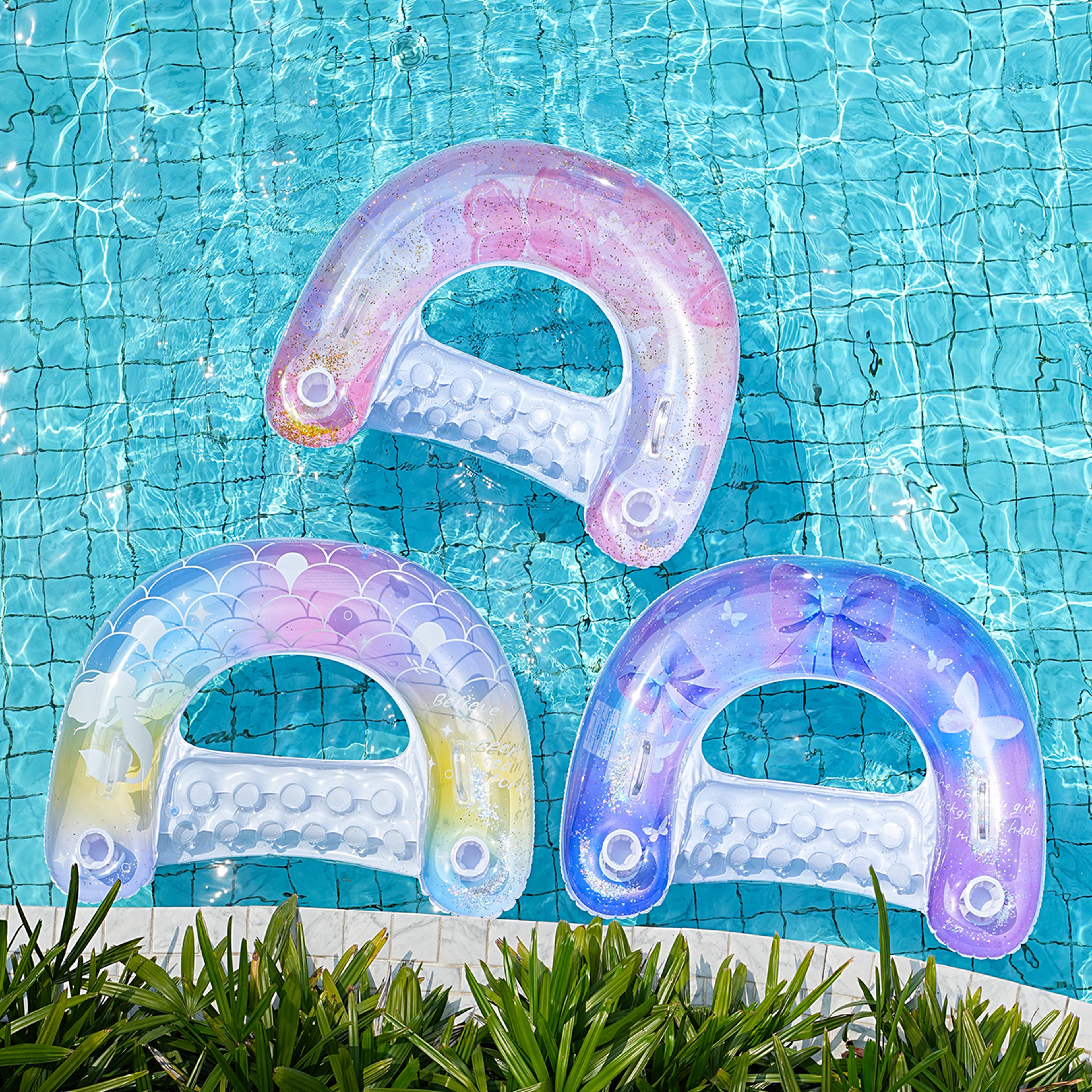 sparkling inflatable pool float u shaped pool hammock lounge chair for adults
