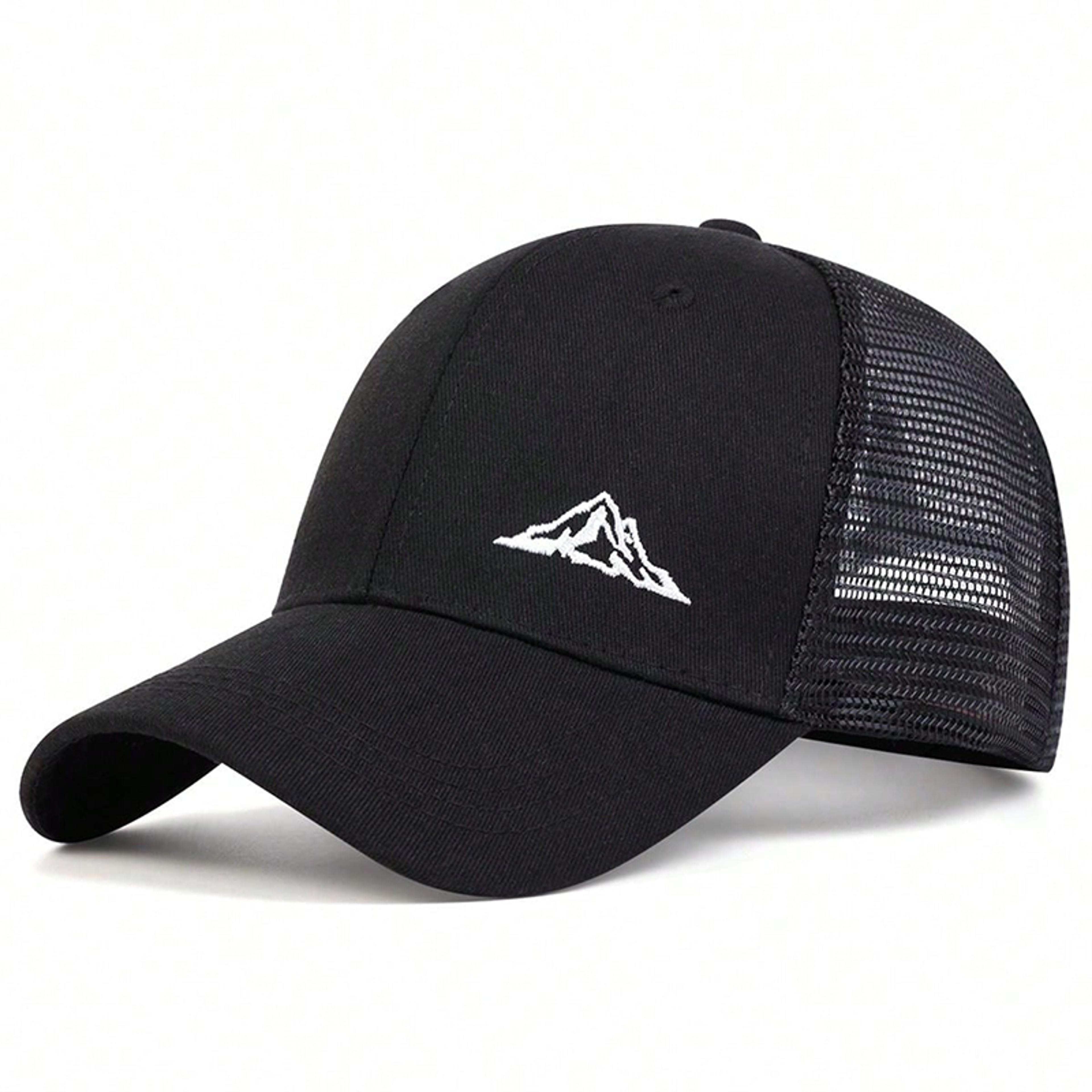 mountain peak mesh baseball cap adjustable trucker hat for outdoor sun protection