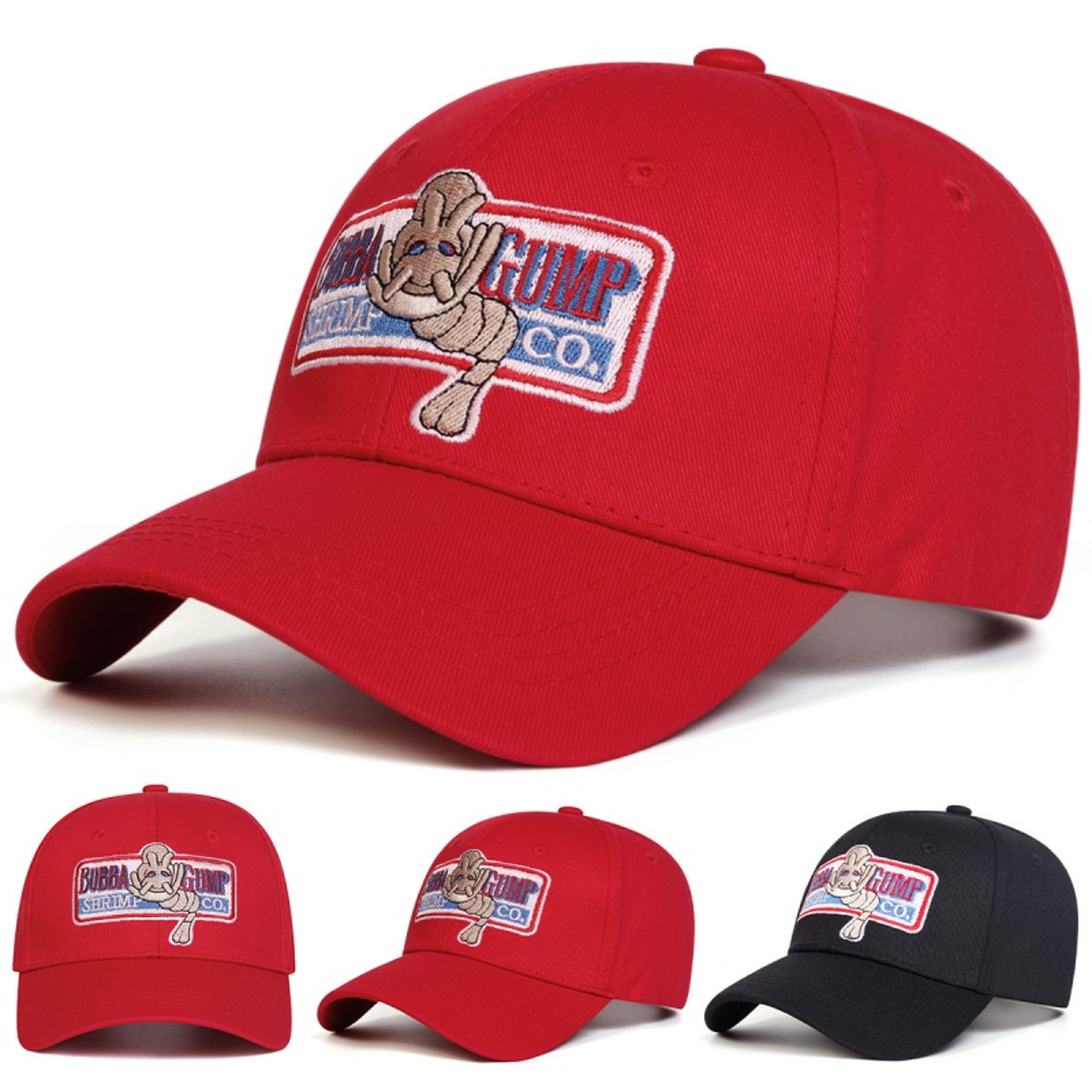 bubba gump hat embroidered baseball cap adjustable unisex forrest gump summer cap