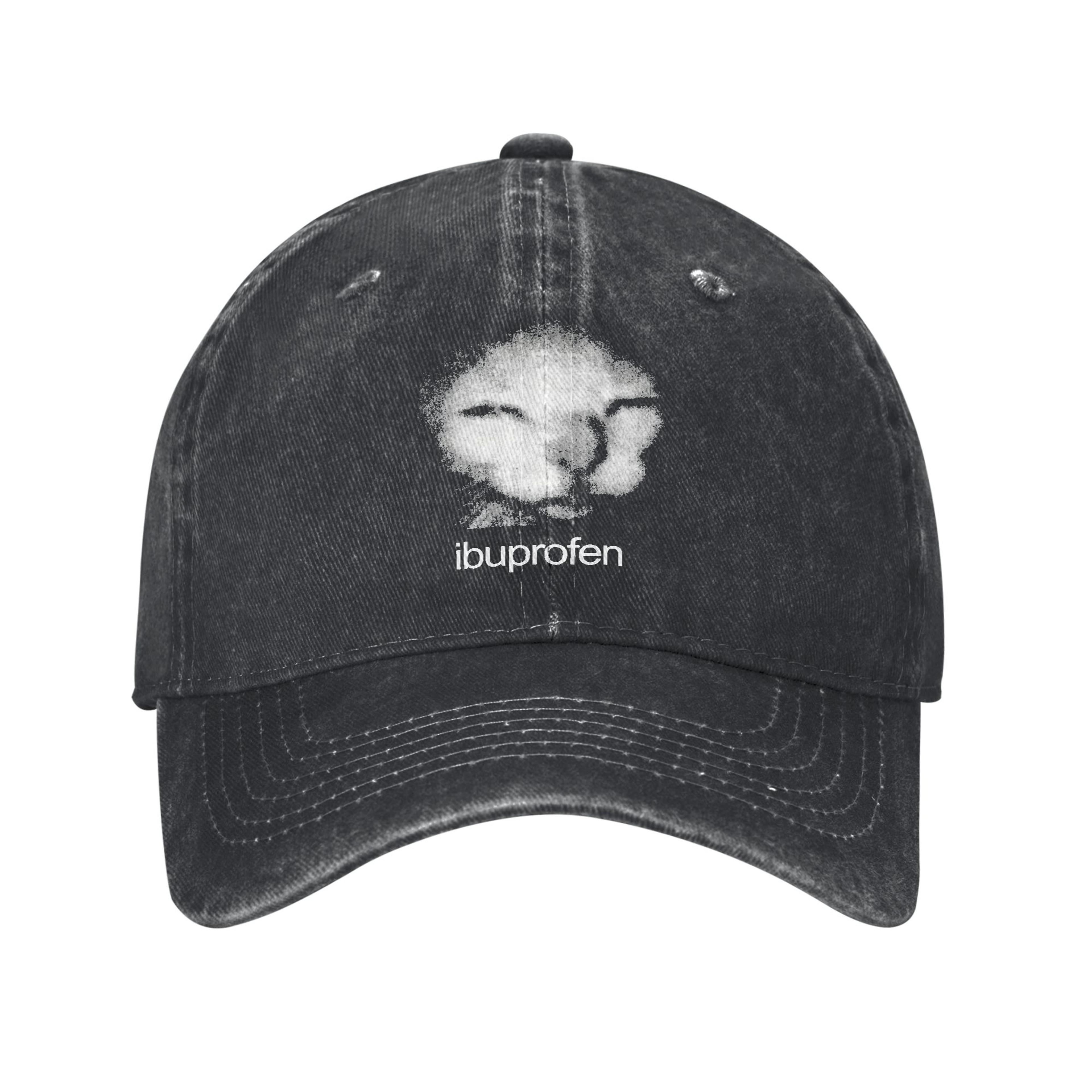 funny ibuprofen cat meme baseball cap vintage washed trucker hat for cat lovers