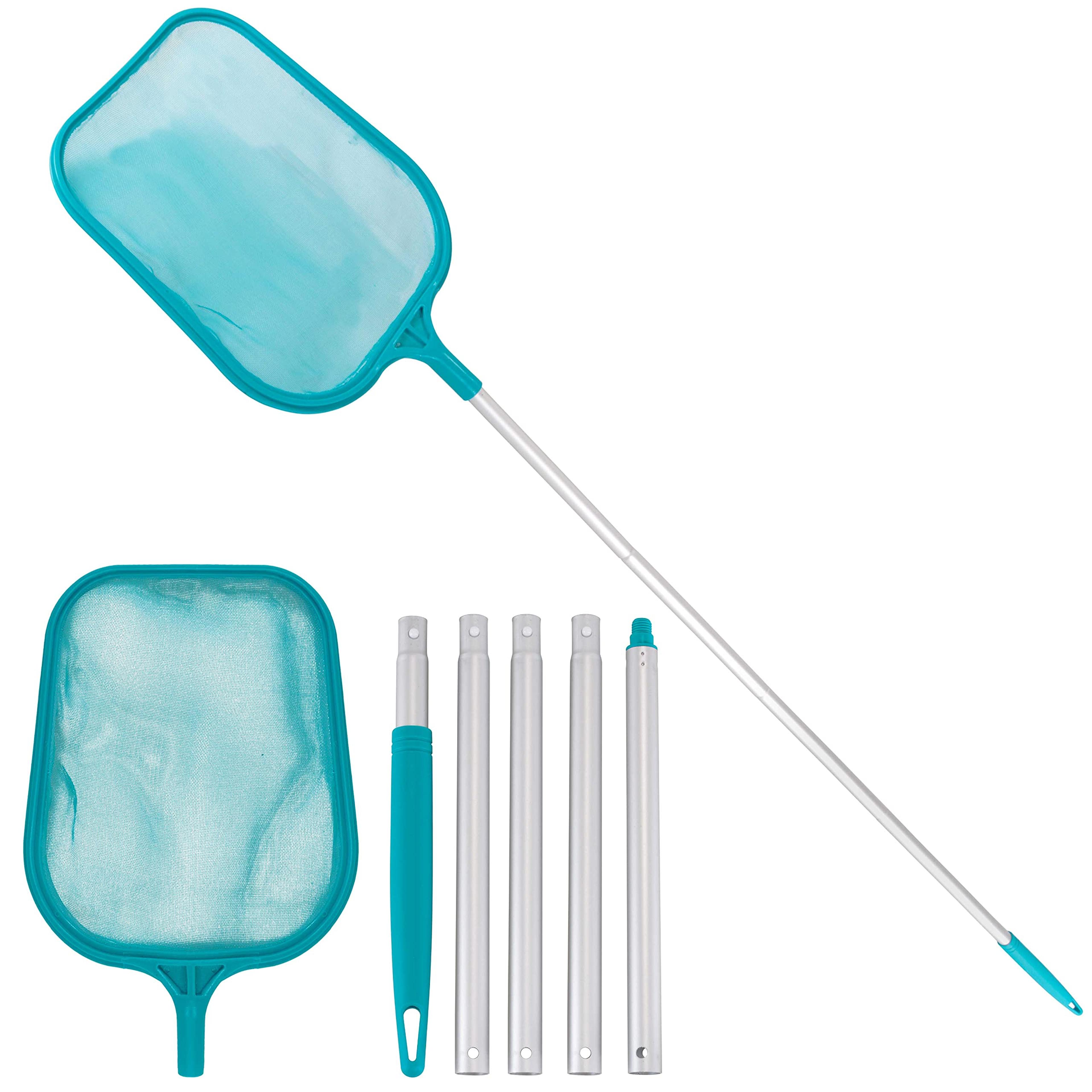 professional pool skimmer net & pool leaf rake set for fast swimming pool cleaning