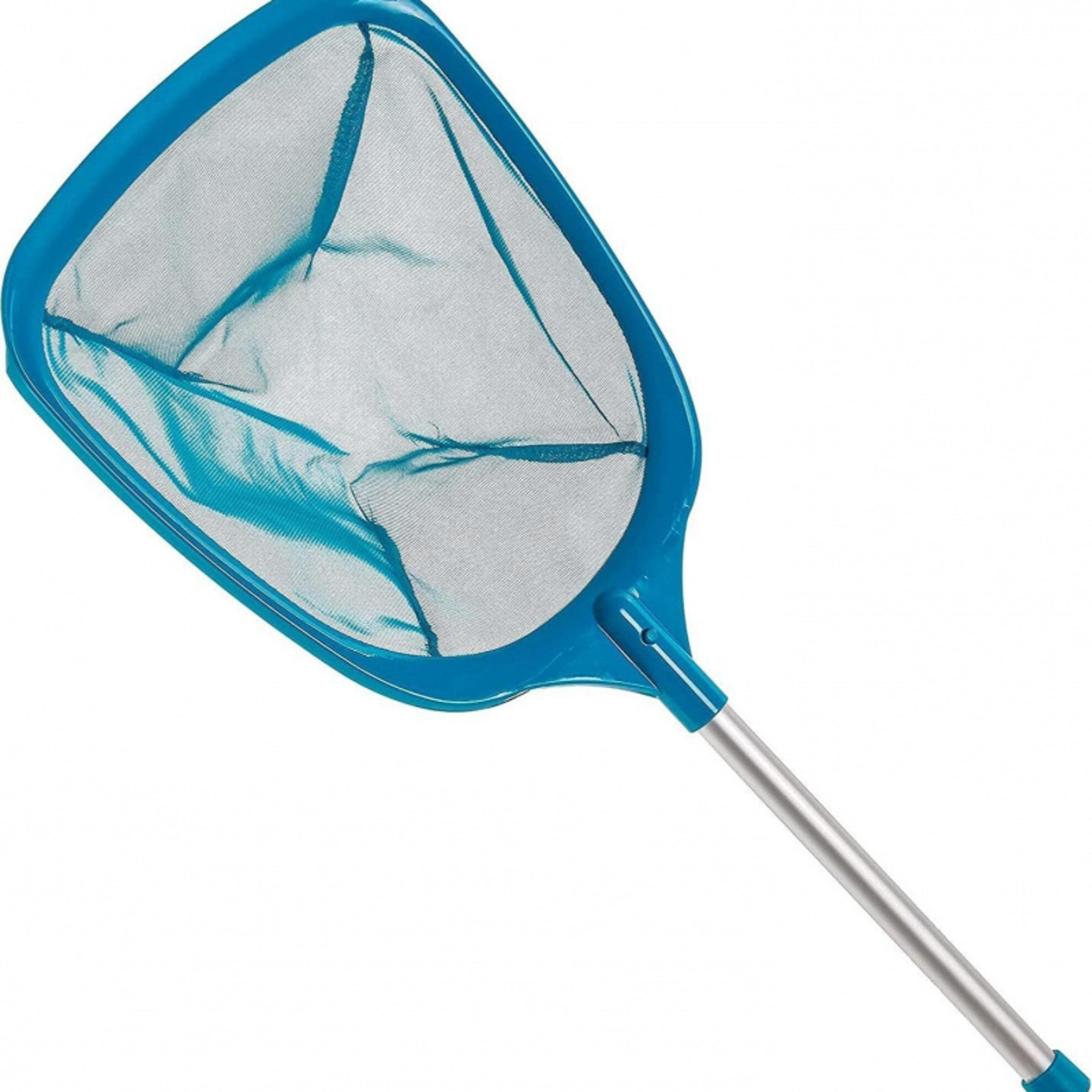 heavy duty pool leaf skimmer with metal pole fine mesh pool skimmer net for pools, spas & hot tubs