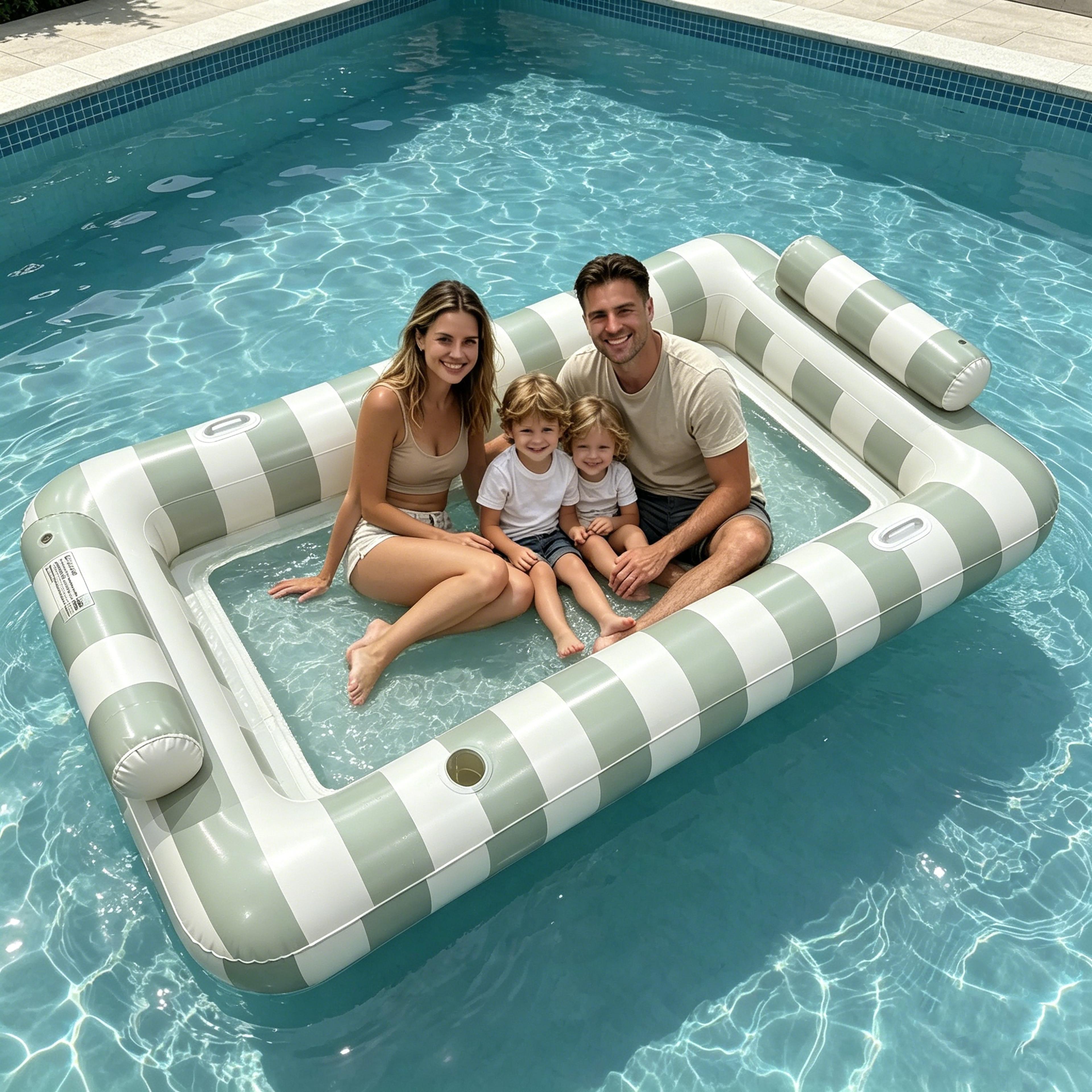 aquarelax inflatable pool lounge chair comfortable pool float chair for beach & pool relaxation