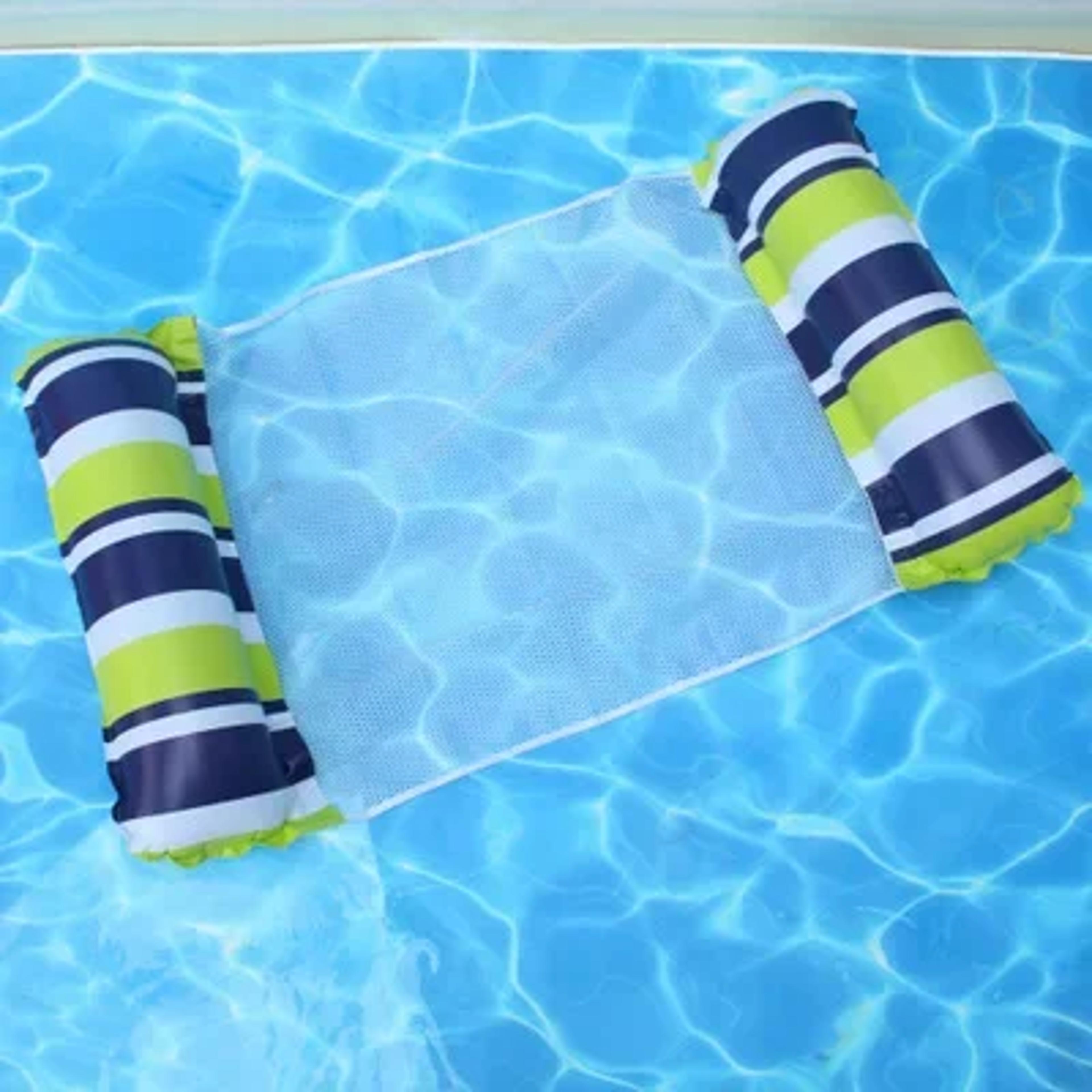 aquarelax water hammock inflatable pool float recliner for pool, lake & beach