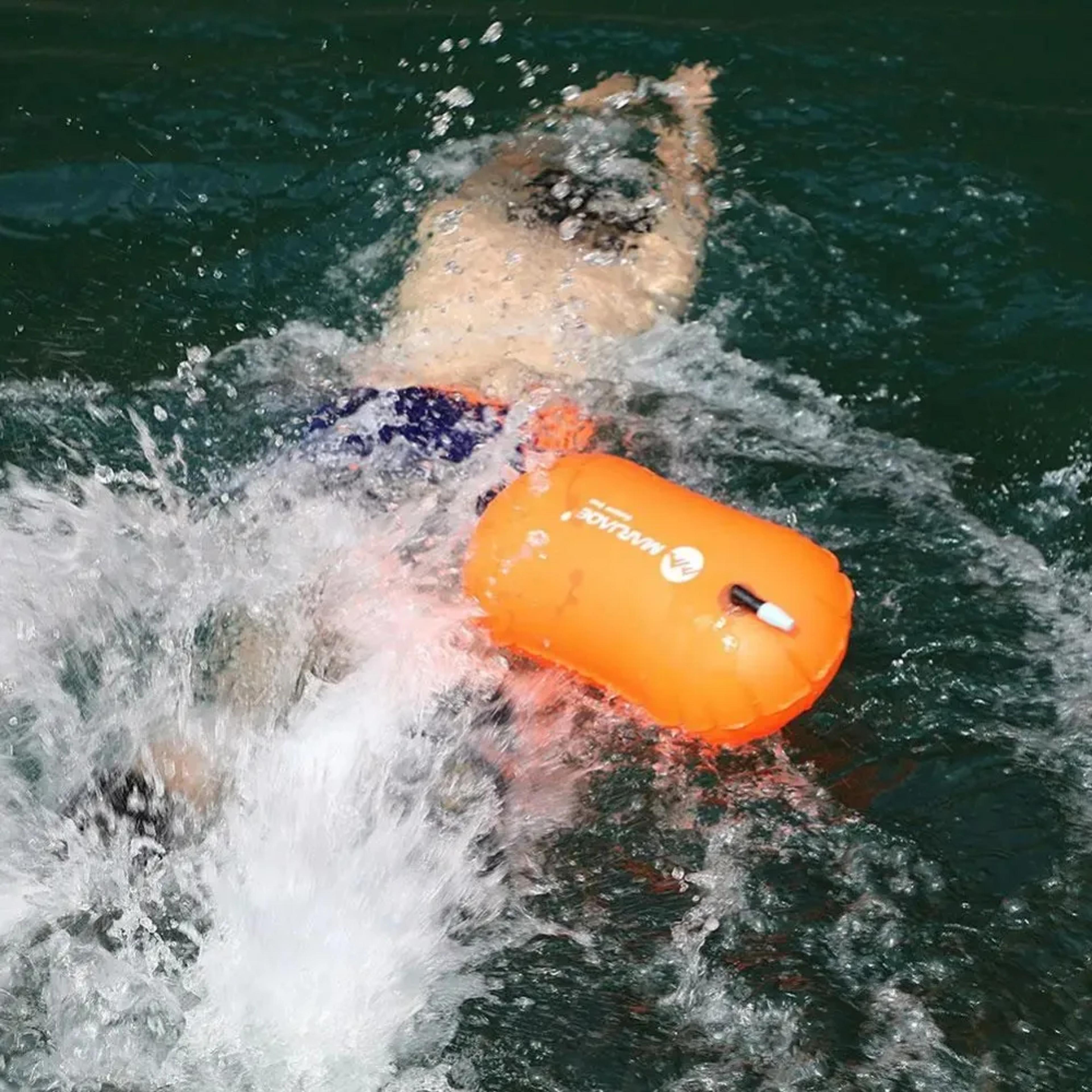 swim buoy dry bag waterproof inflatable safety float for open water swimming