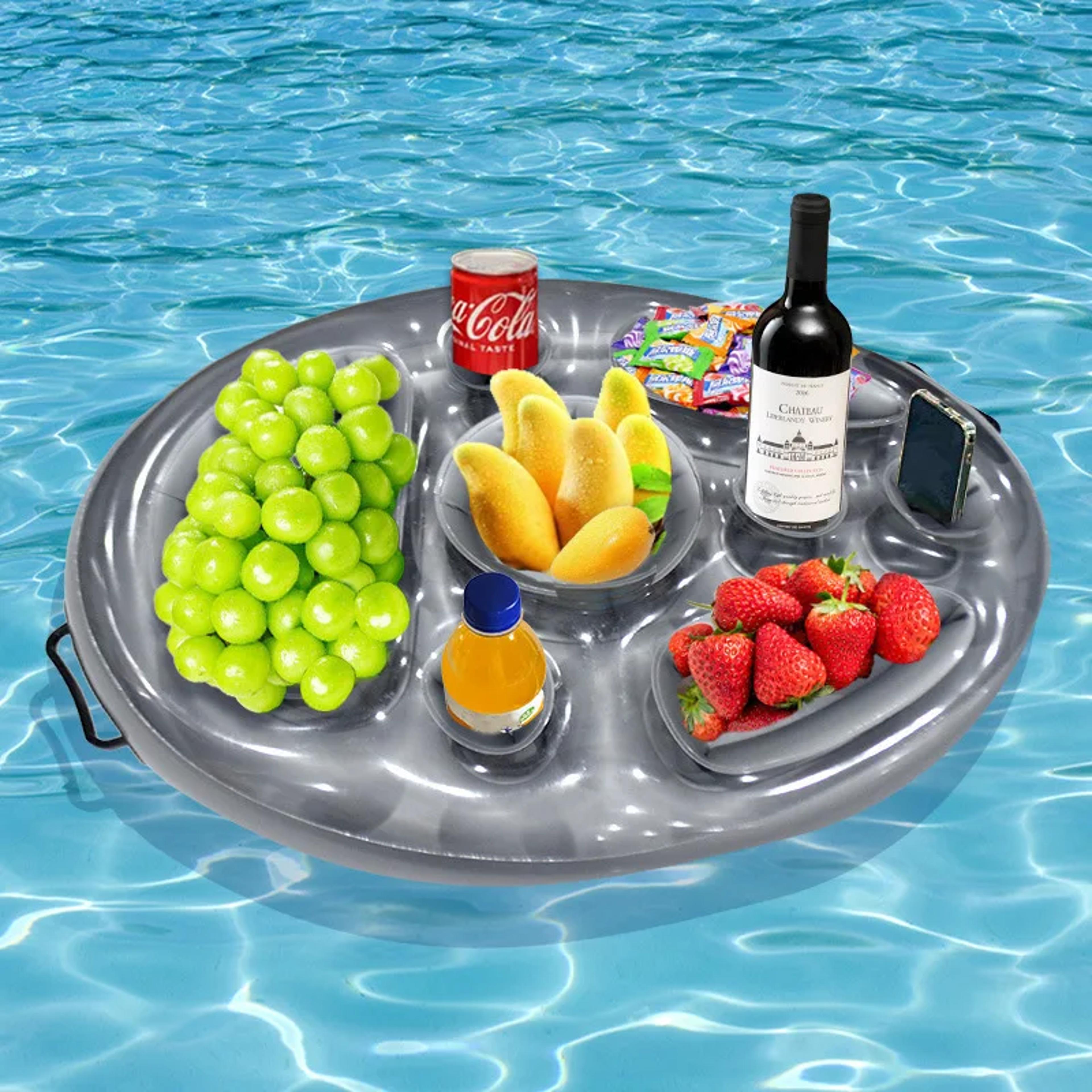 inflatable serving bar pool party cooler floating food & ice buffet tray