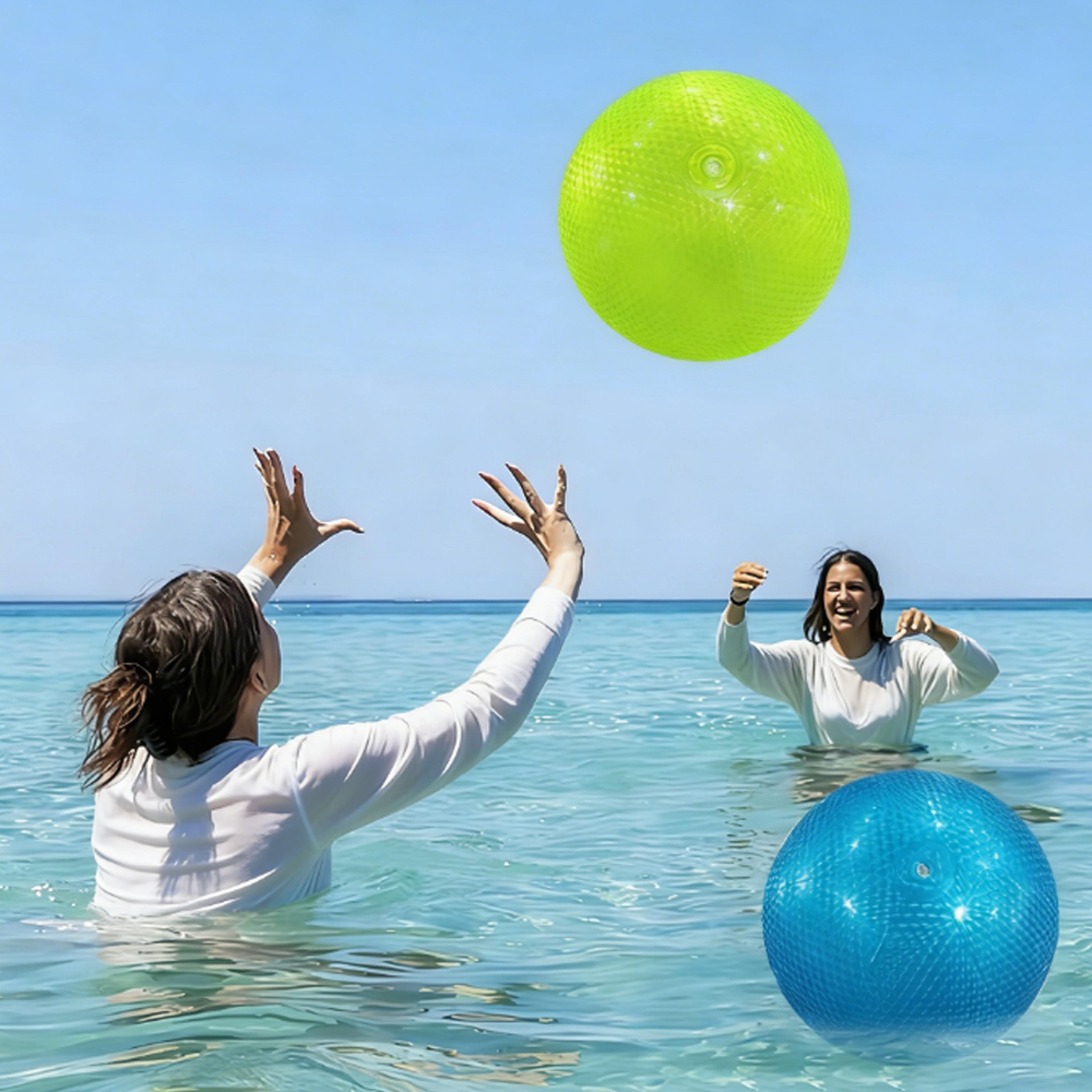 pearl shine inflatable beach ball colorful pvc beach ball for pool parties, beach fun & summer games