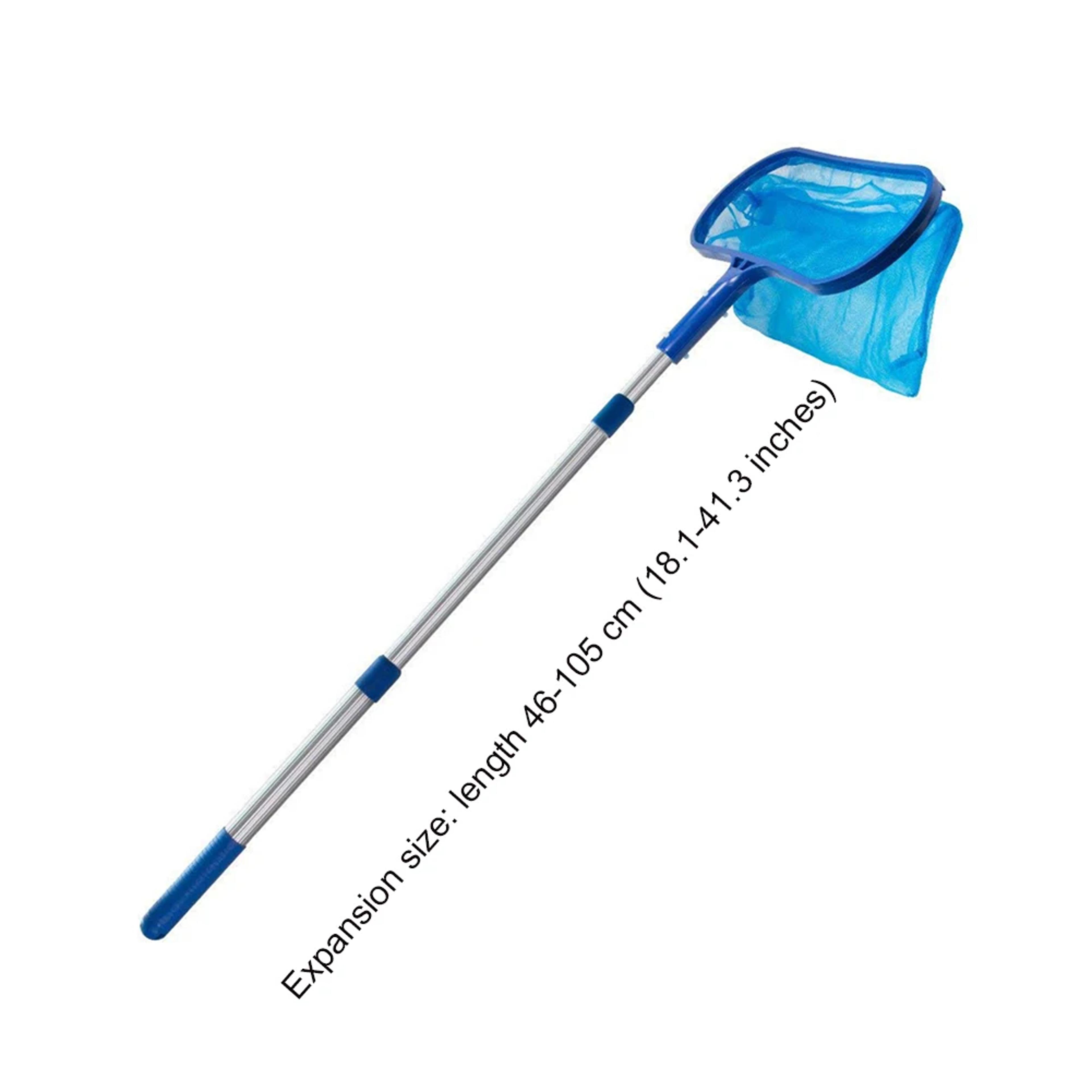 deep mesh pool leaf skimmer net for pools, spas & ponds with heavy duty debris bag