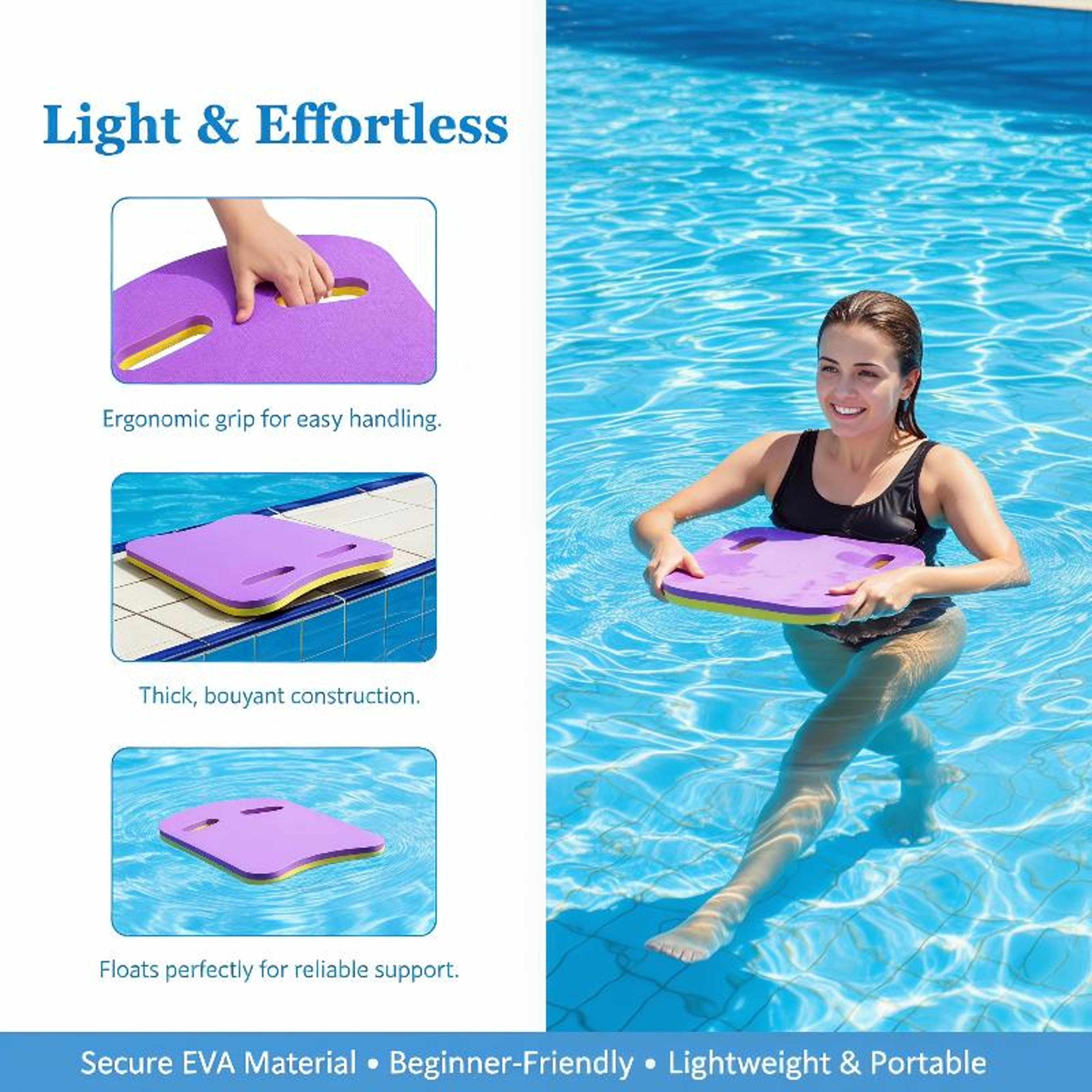 eva swimming kickboard with ergonomic grip high buoyancy swim training board for kids & adults