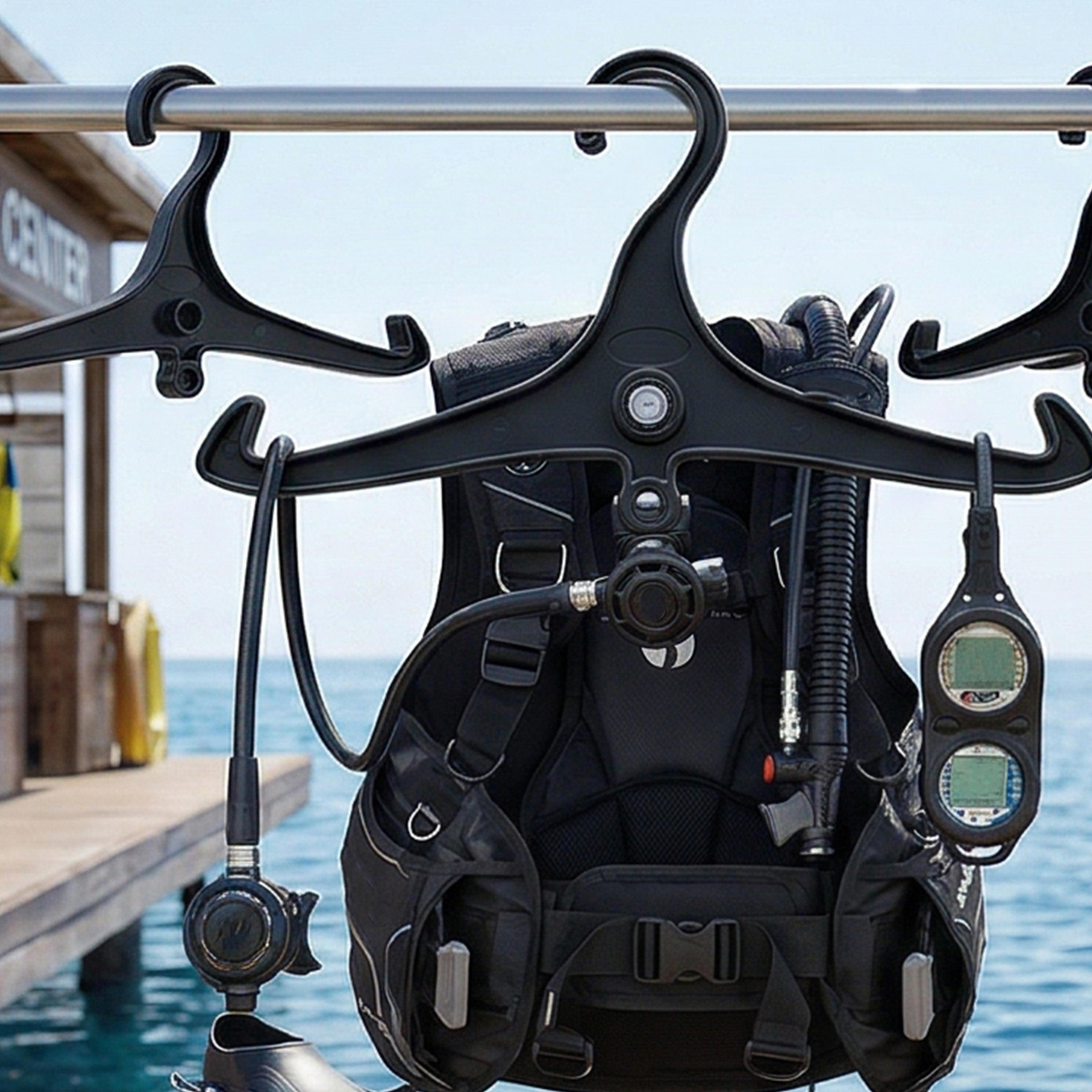 heavy duty scuba bcd hanger for wetsuit, drysuit and dive gear storage