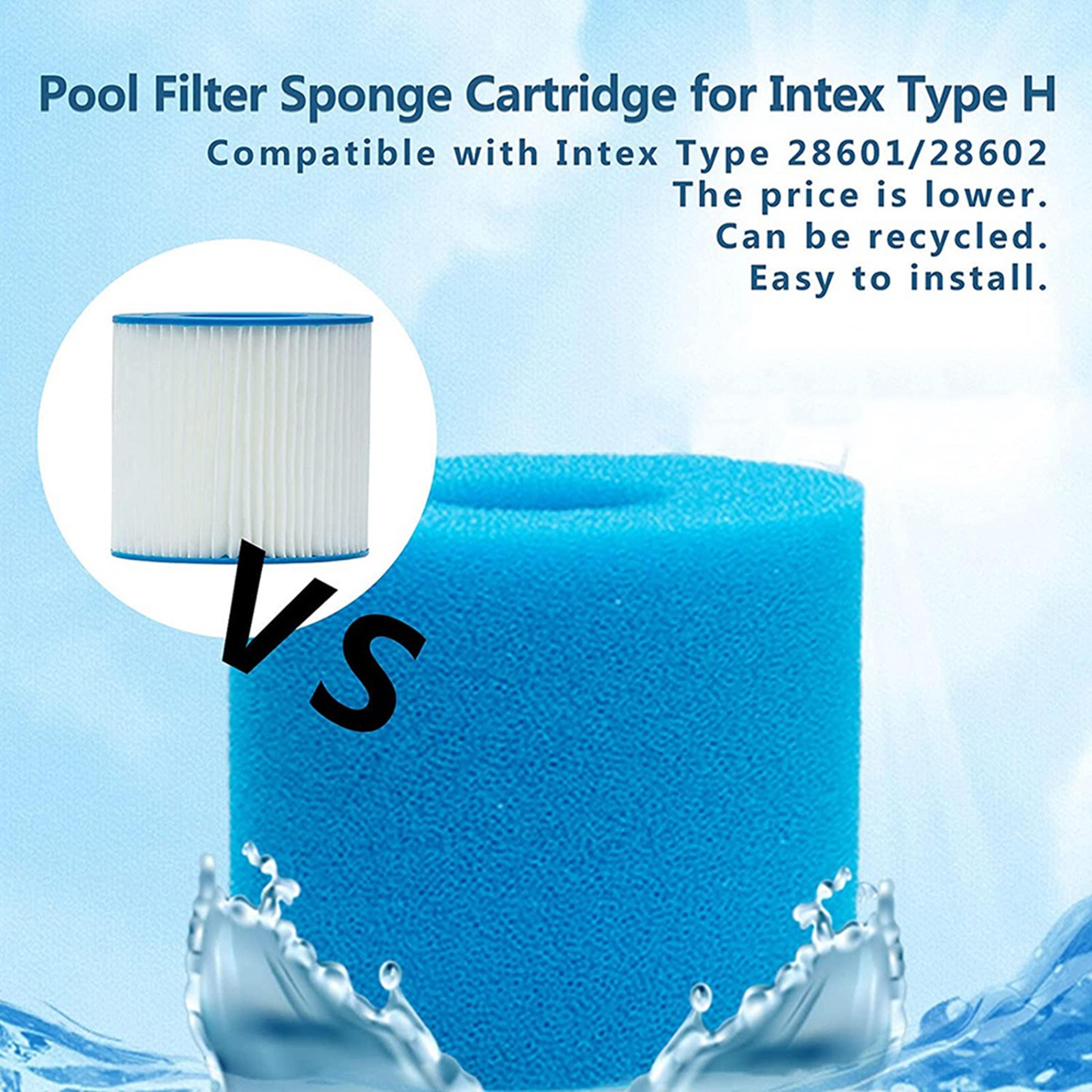 pool filter cartridge reusable foam pool filter replacement for intex pumps