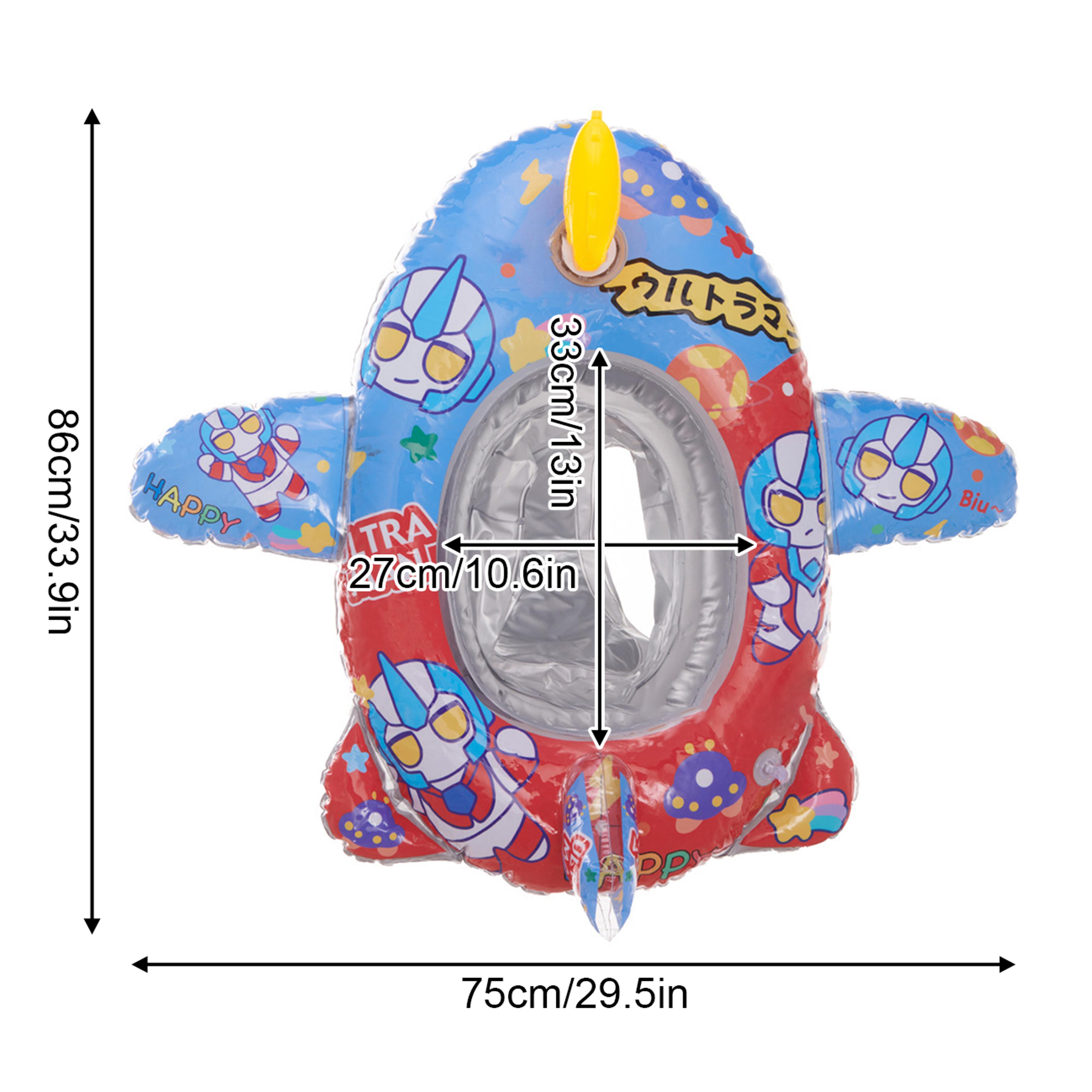 kids airplane pool float with water gun and steering wheel inflatable swim seat ride on toy