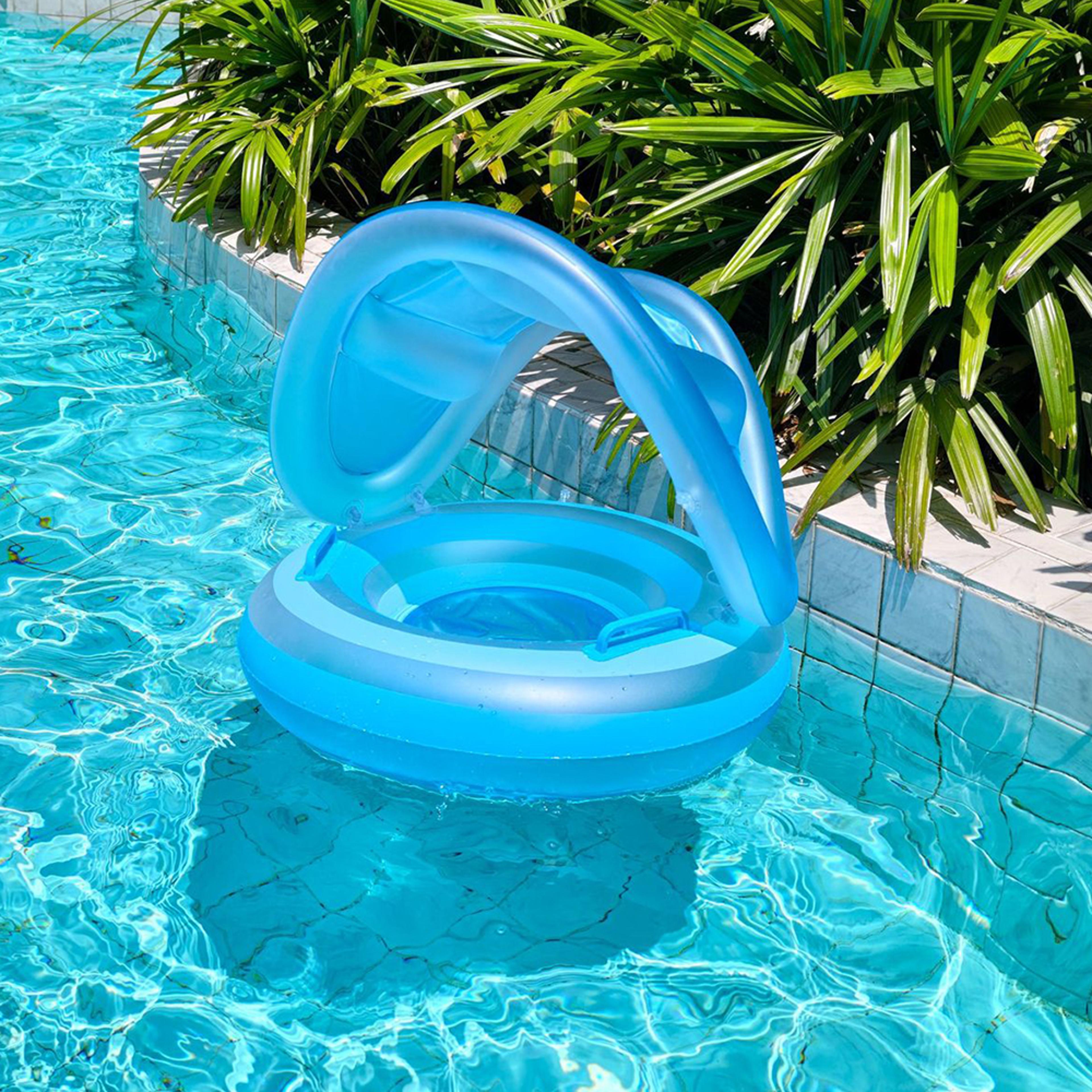 inflatable swimming ring with handles pool float swim tube for beach and summer water fun
