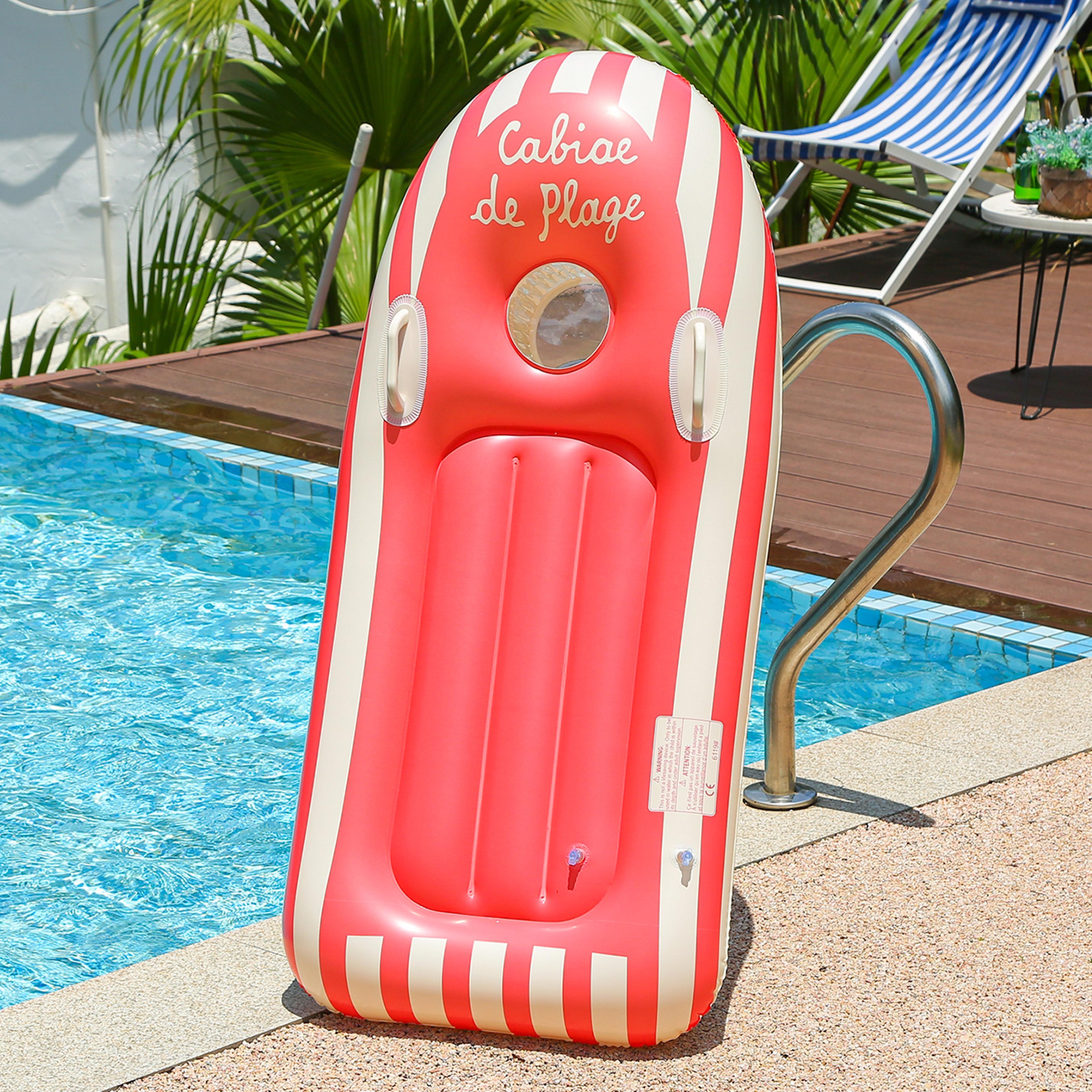 inflatable surfboard swim board with handle for pool beach and water fun