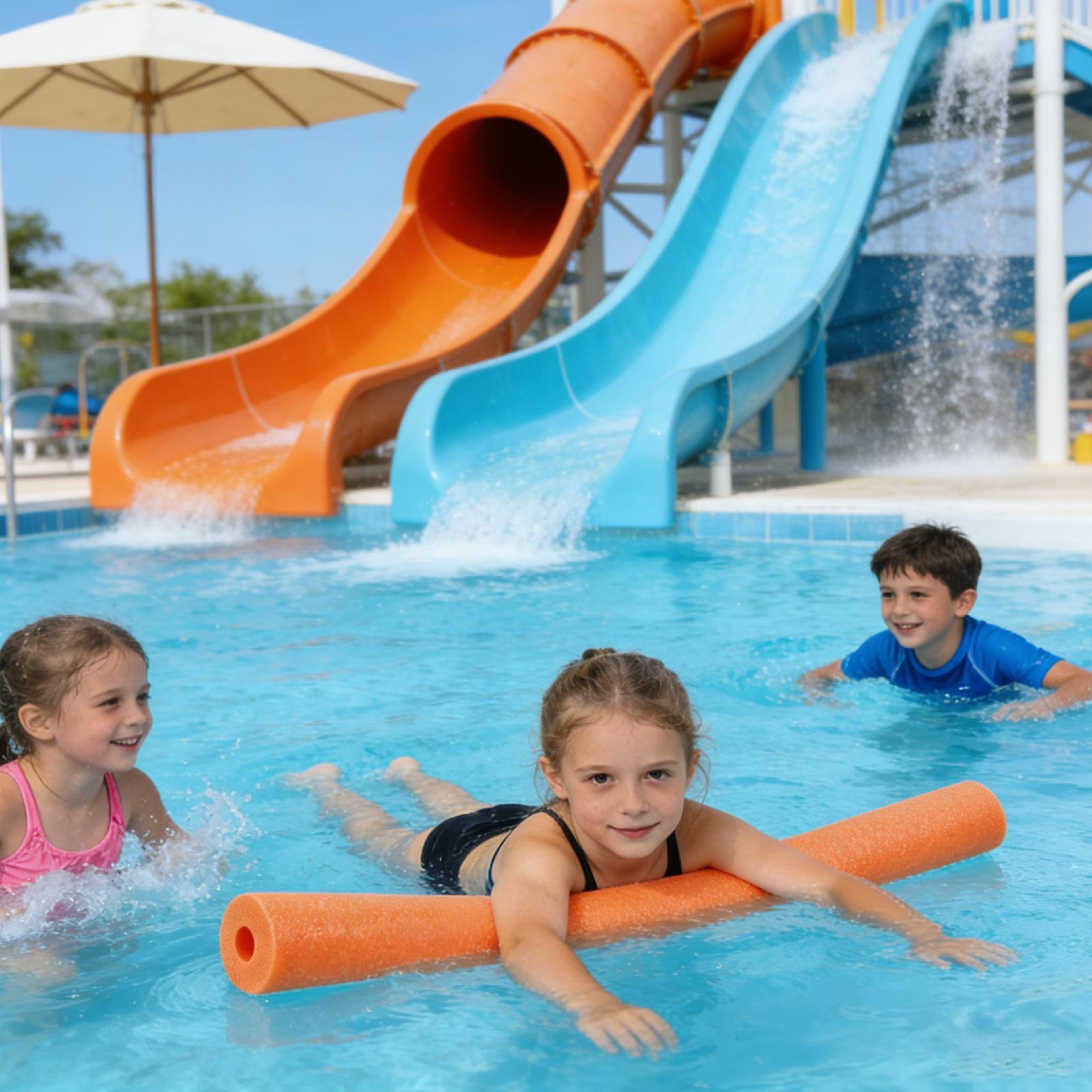 foam pool noodles floating swim training aid for pool, beach & water play
