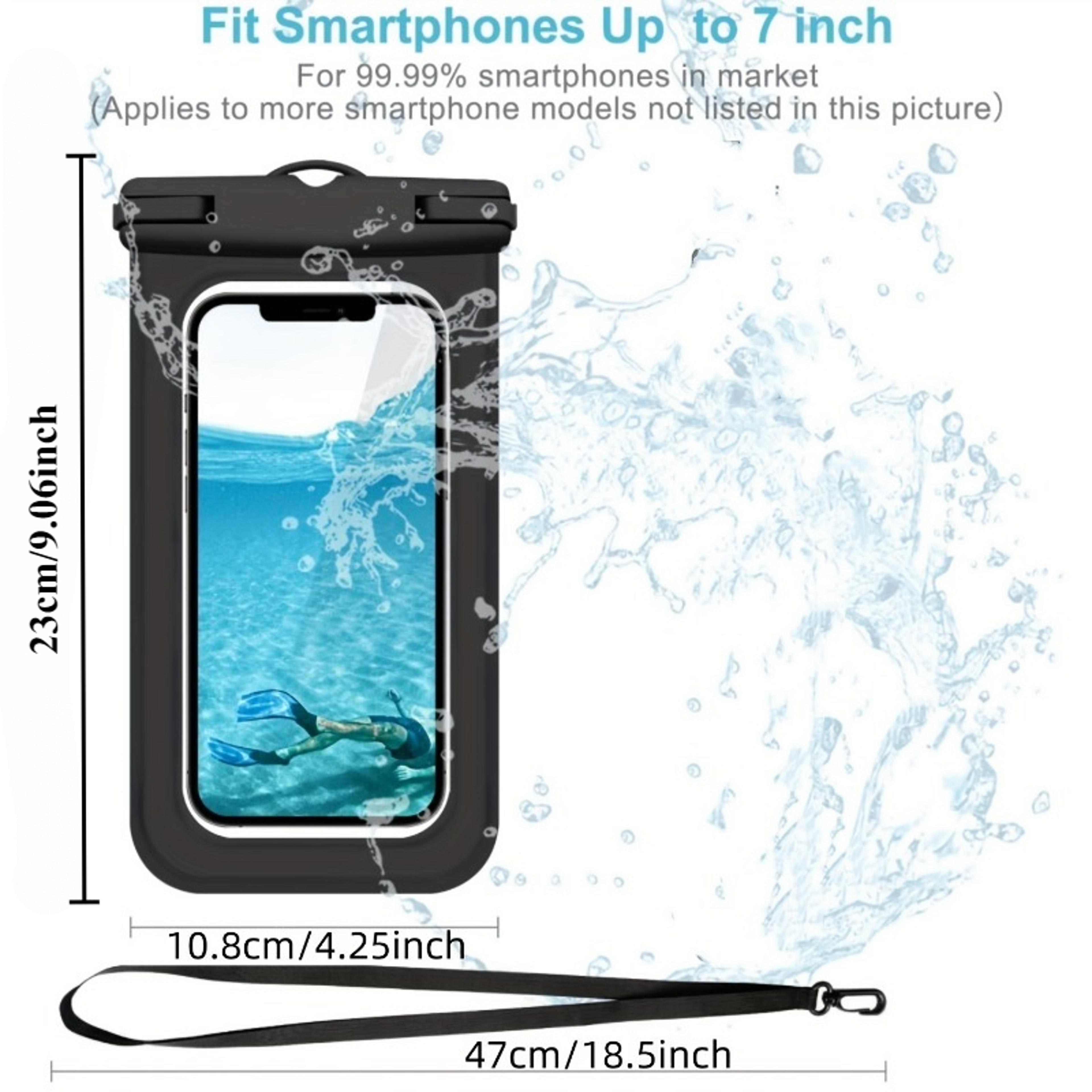 universal waterproof phone pouch clear underwater phone case for swimming, beach & travel