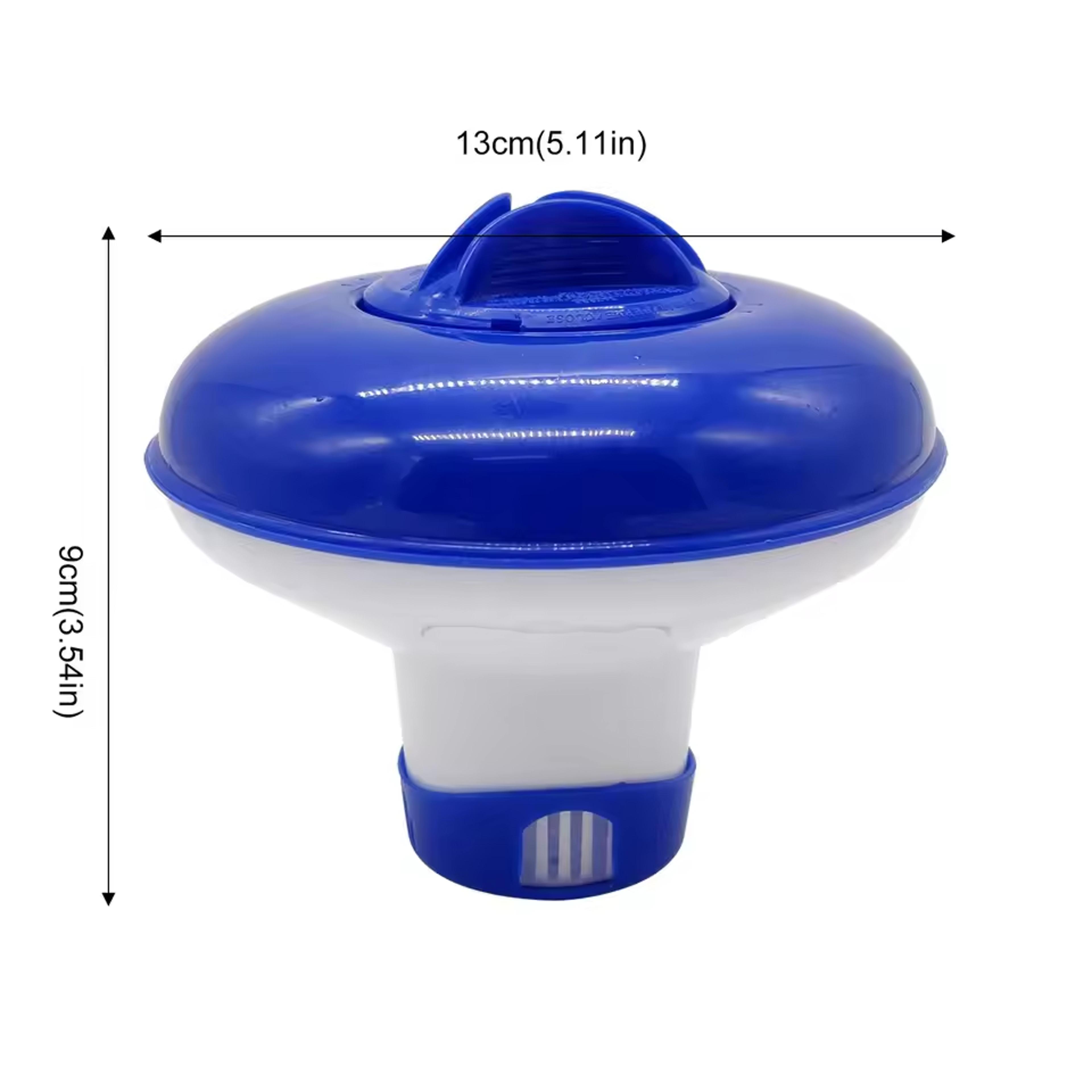 floating pool chlorine dispenser with adjustable flow for swimming pools & spas