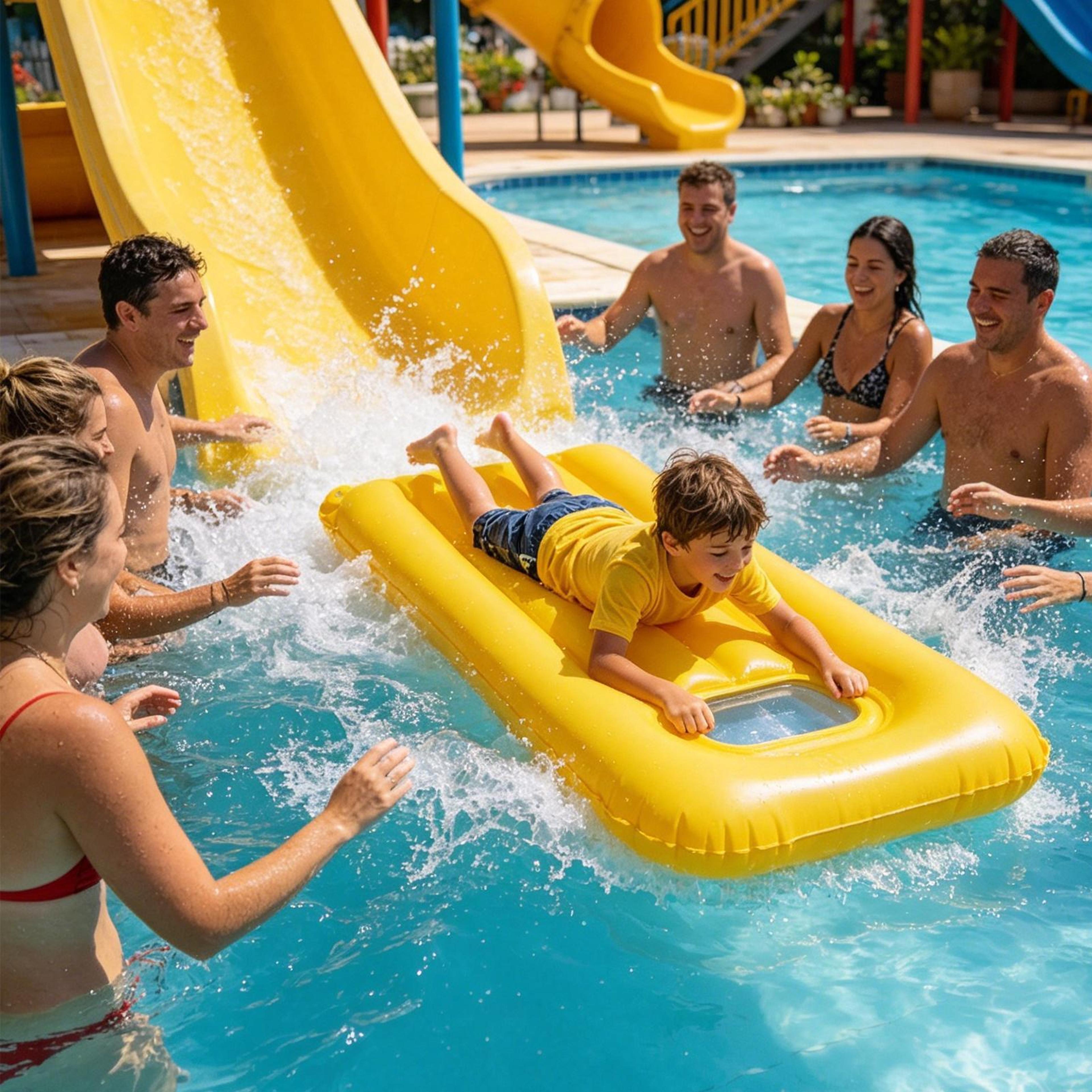 kids inflatable body surf board float for pool and beach water fun