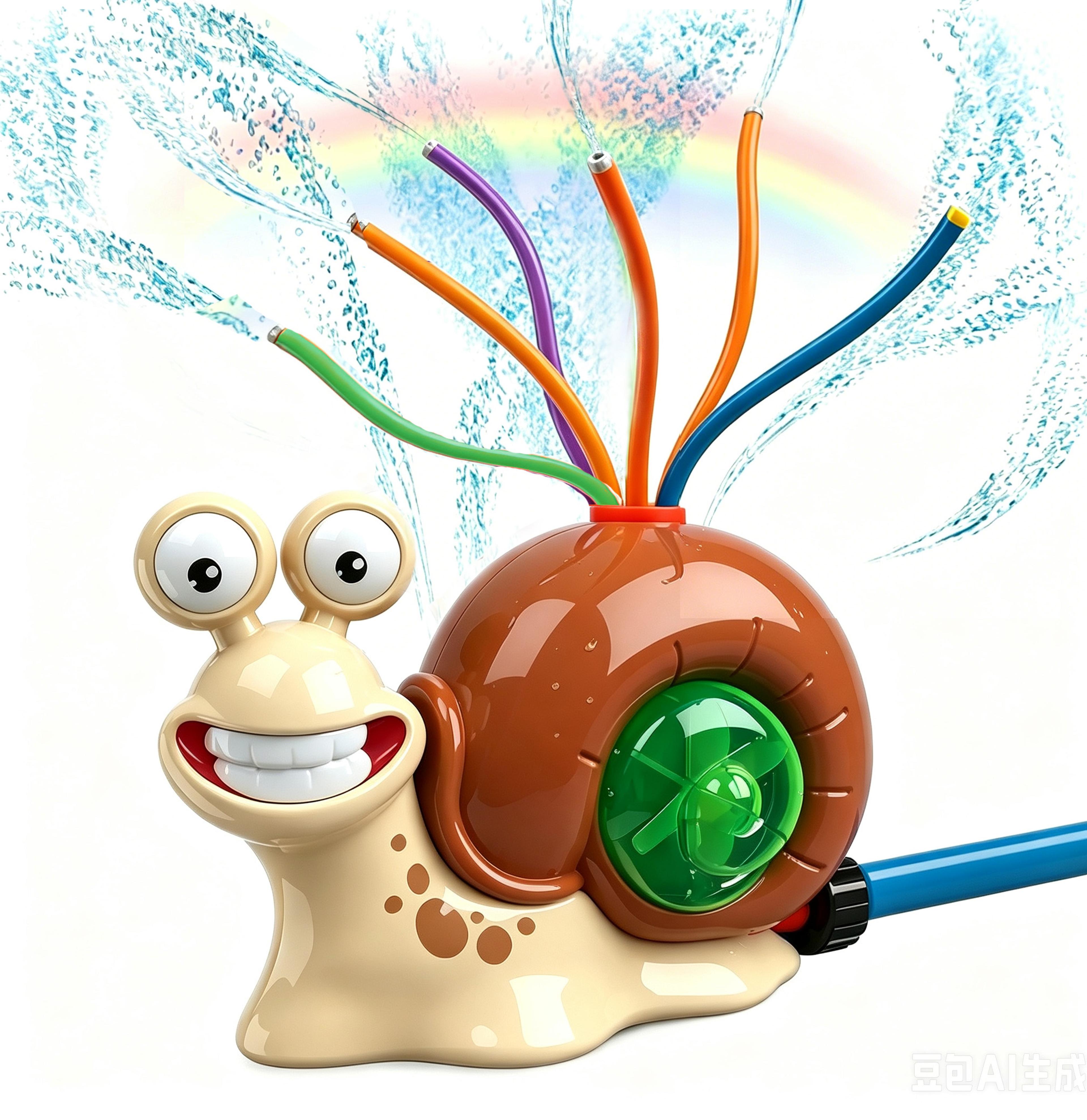 snail sprinkler kids water toy for backyard summer splash fun