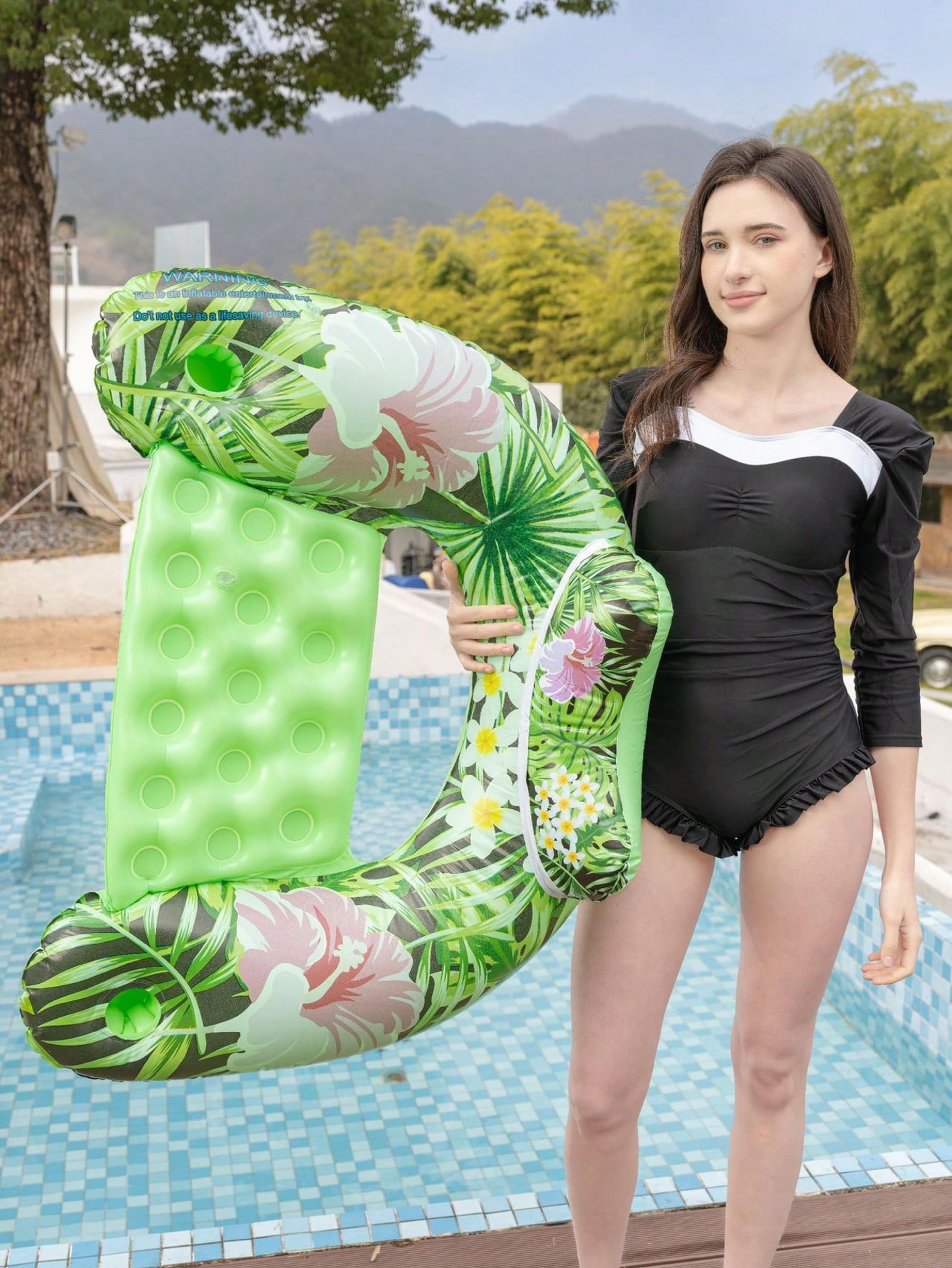inflatable water hammock pool float recliner lounge for pool, lake & beach relaxation