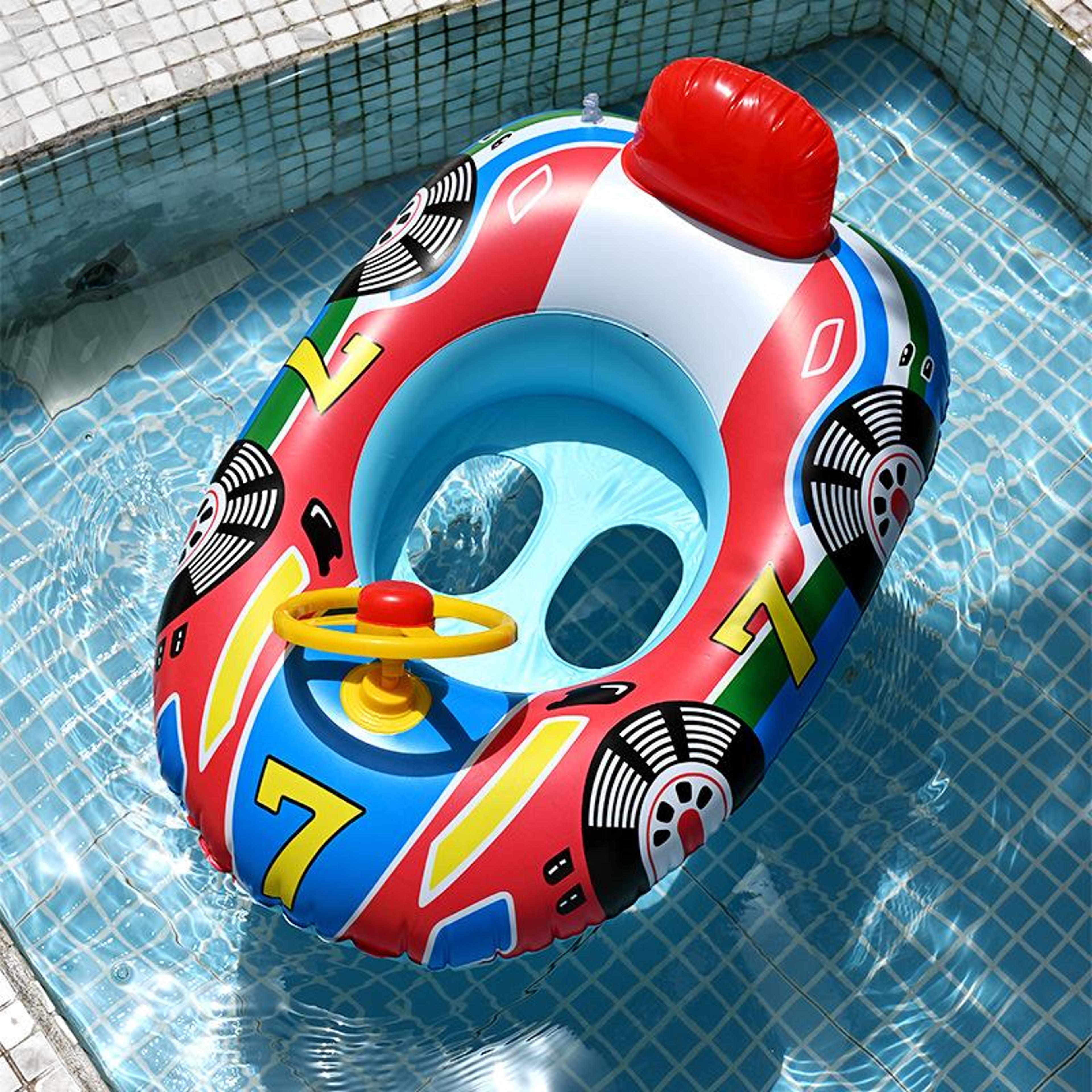 car adventure baby pool float with handles safe toddler swim ring for summer water fun