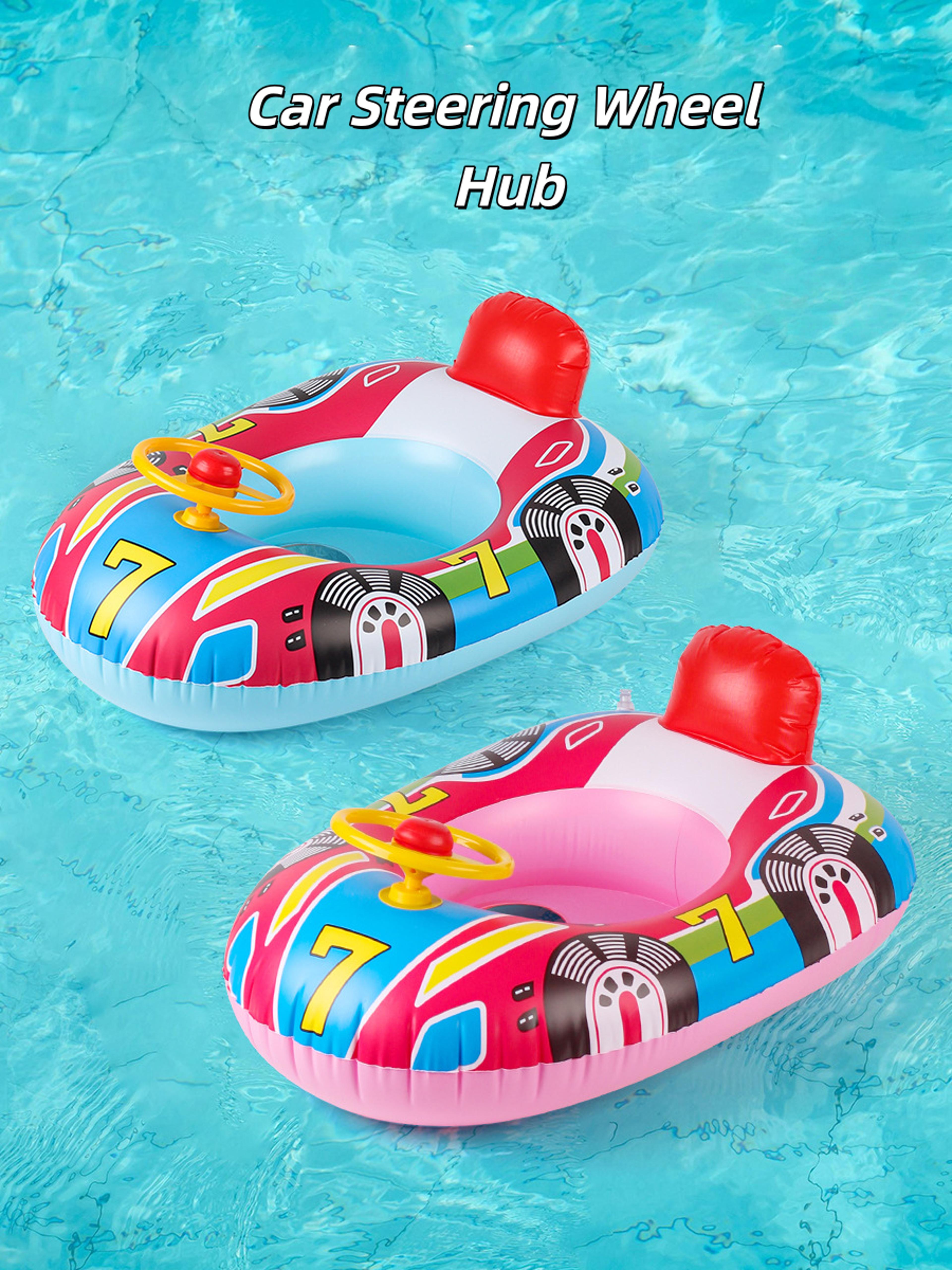 kids swim ring steering wheel inflatable pool float seat for toddlers and young children