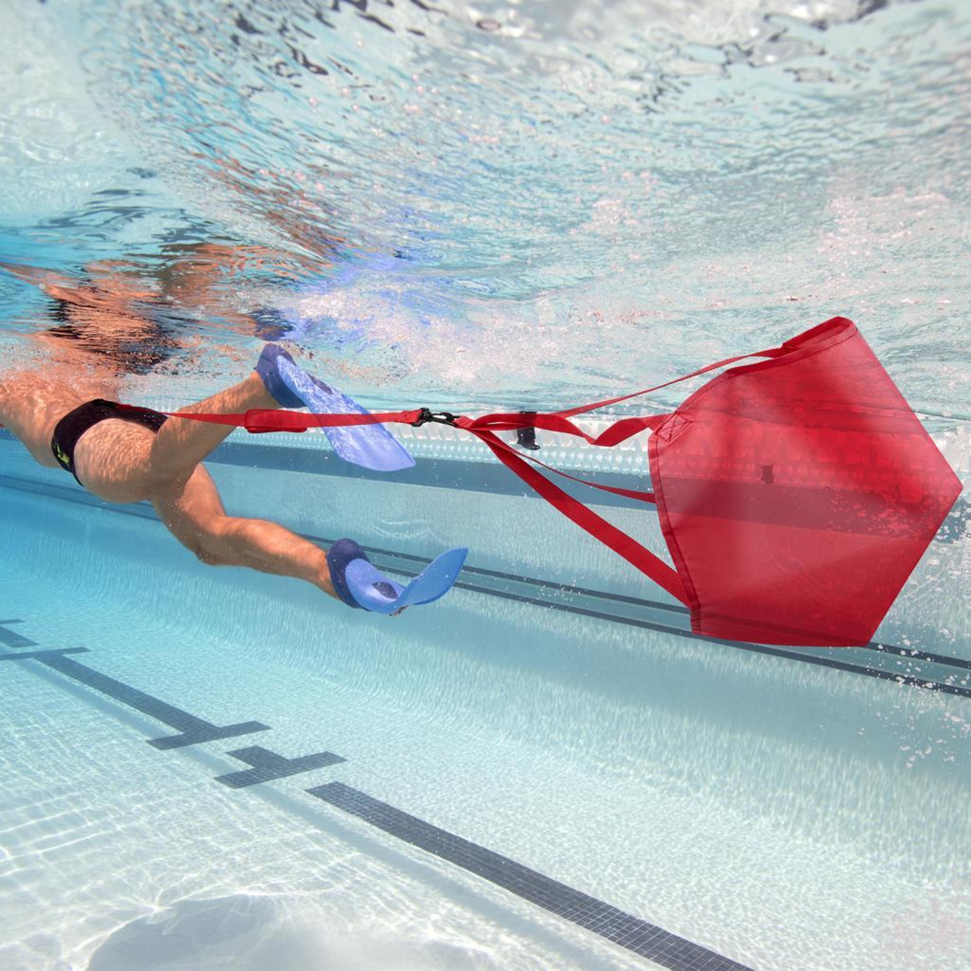 swim parachute resistance trainer with adjustable drag belt for strength and speed training
