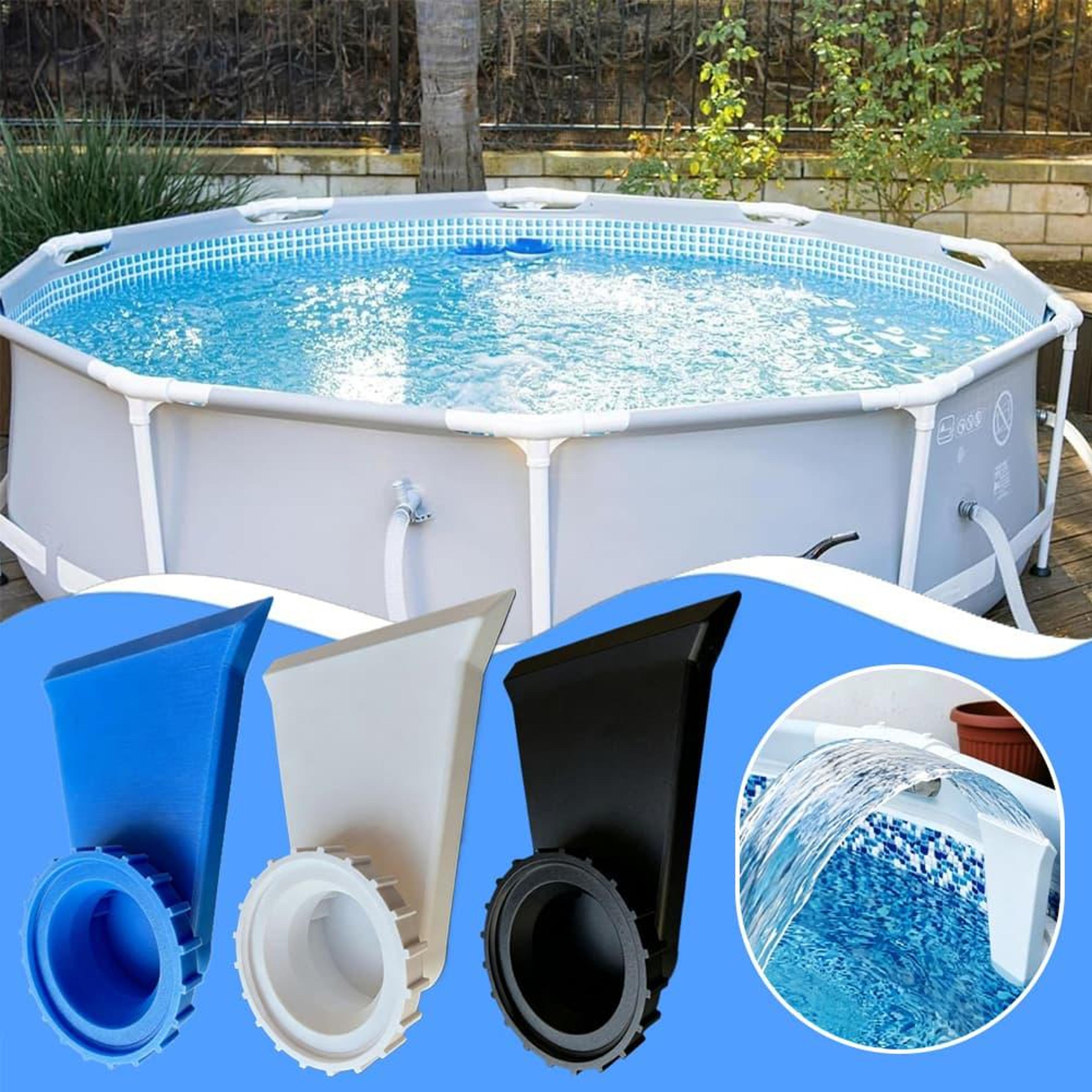adjustable pool waterfall fountain bracket for above ground pool fountain easy no tool installation