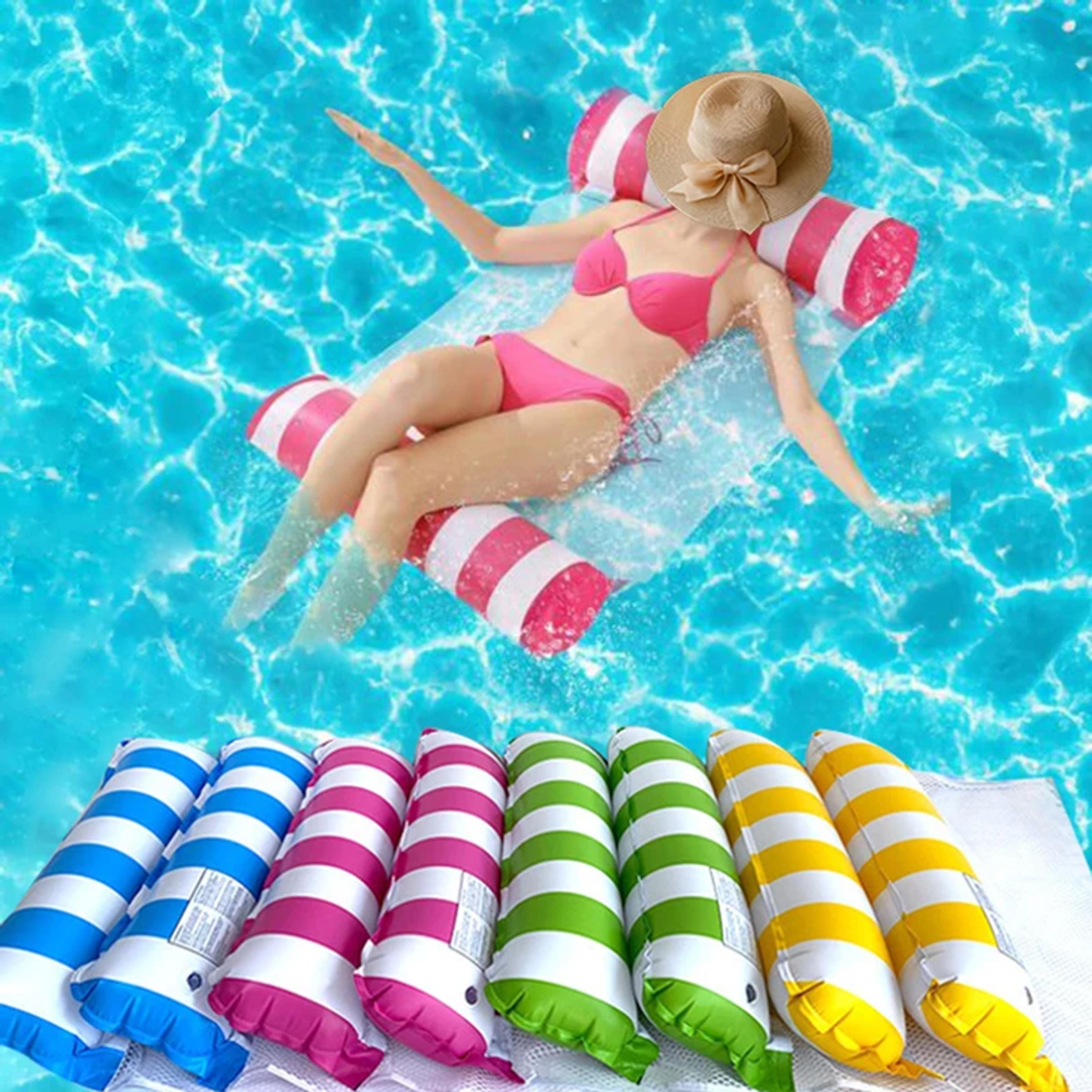 premium pool hammock float foldable inflatable water hammock for adults & pool lounging