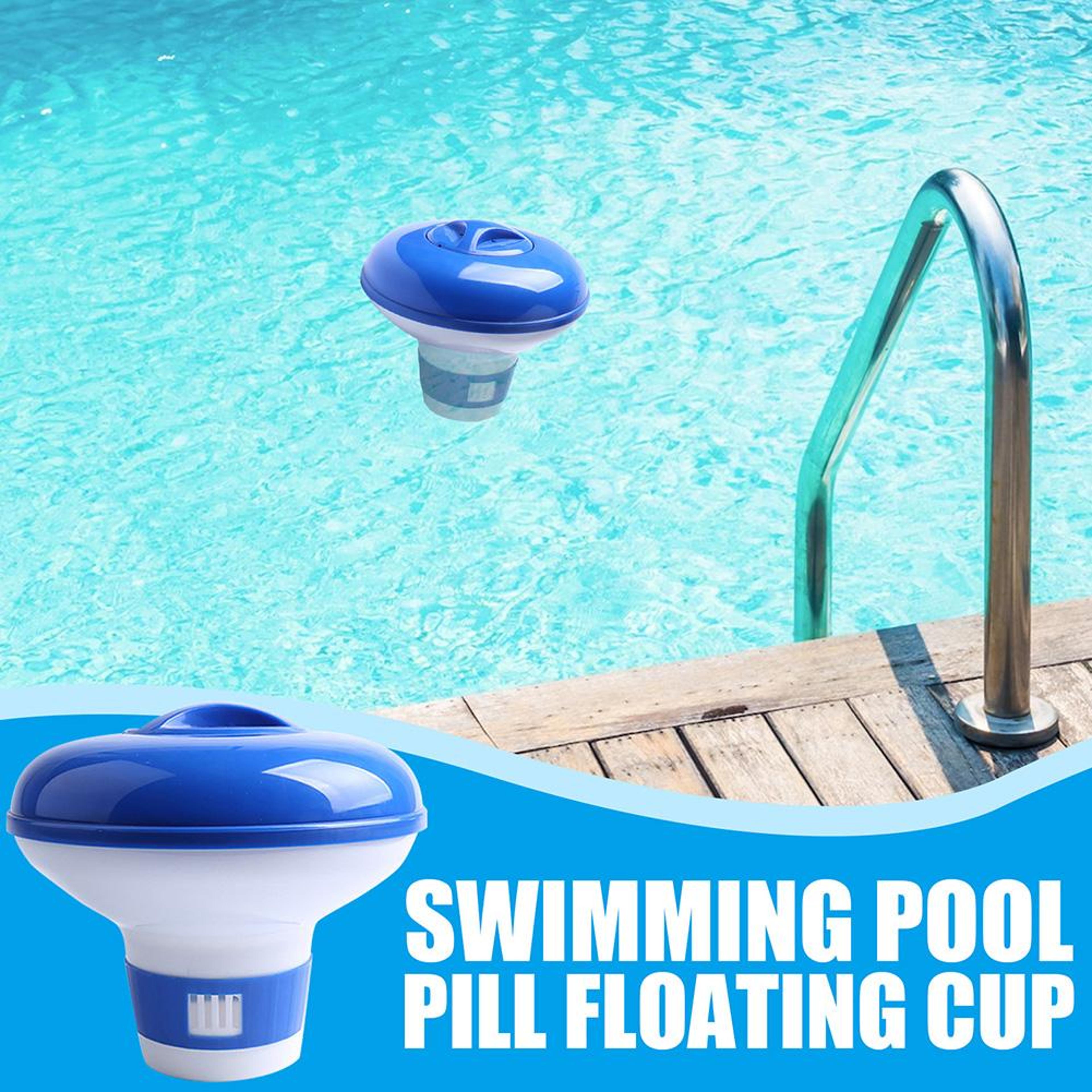 floating chlorine dispenser for pools & spas adjustable pool chlorine floater chemical tablet holder