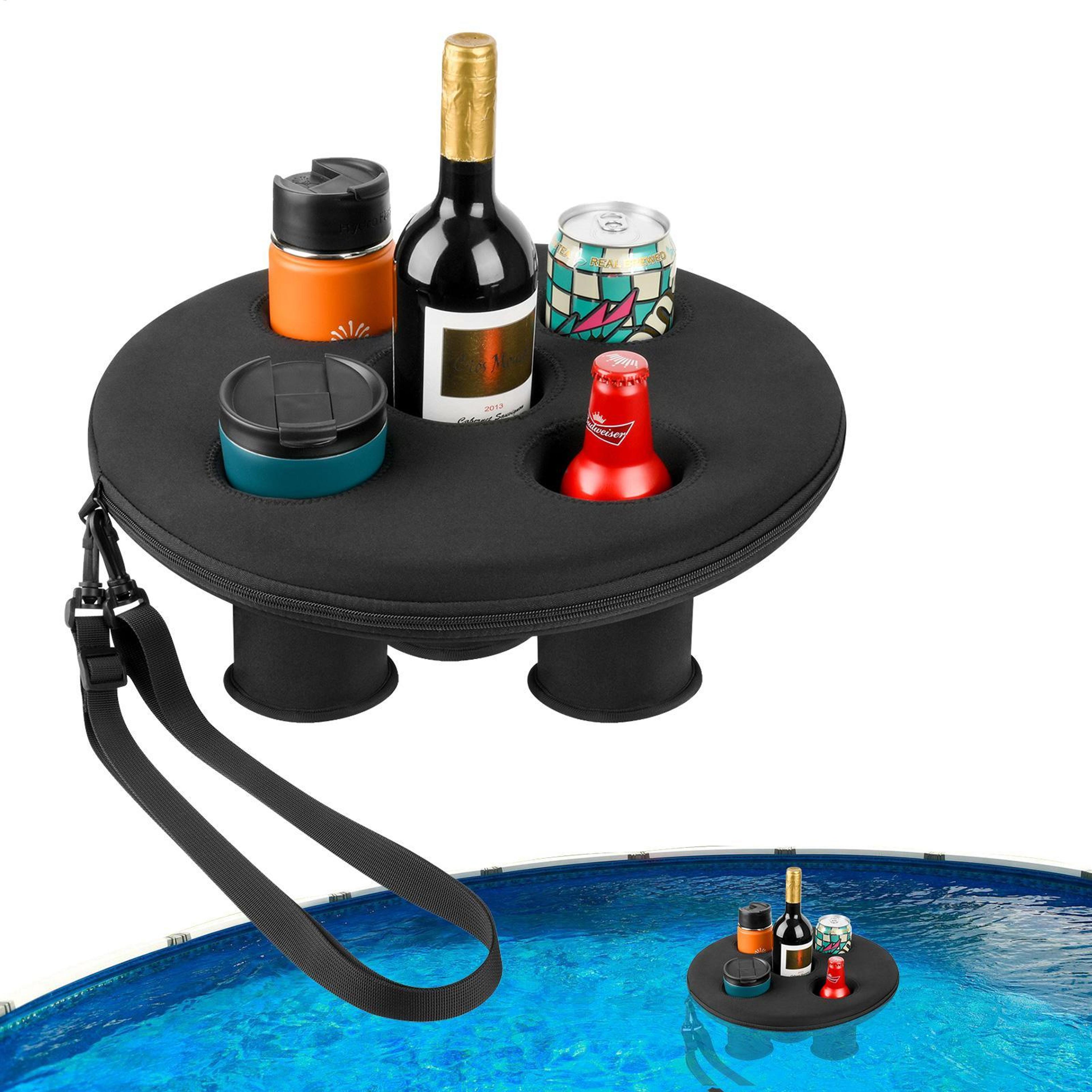 floating pool cup holder with drink slots floating pool cup holder for pool, beach & hot tub fun