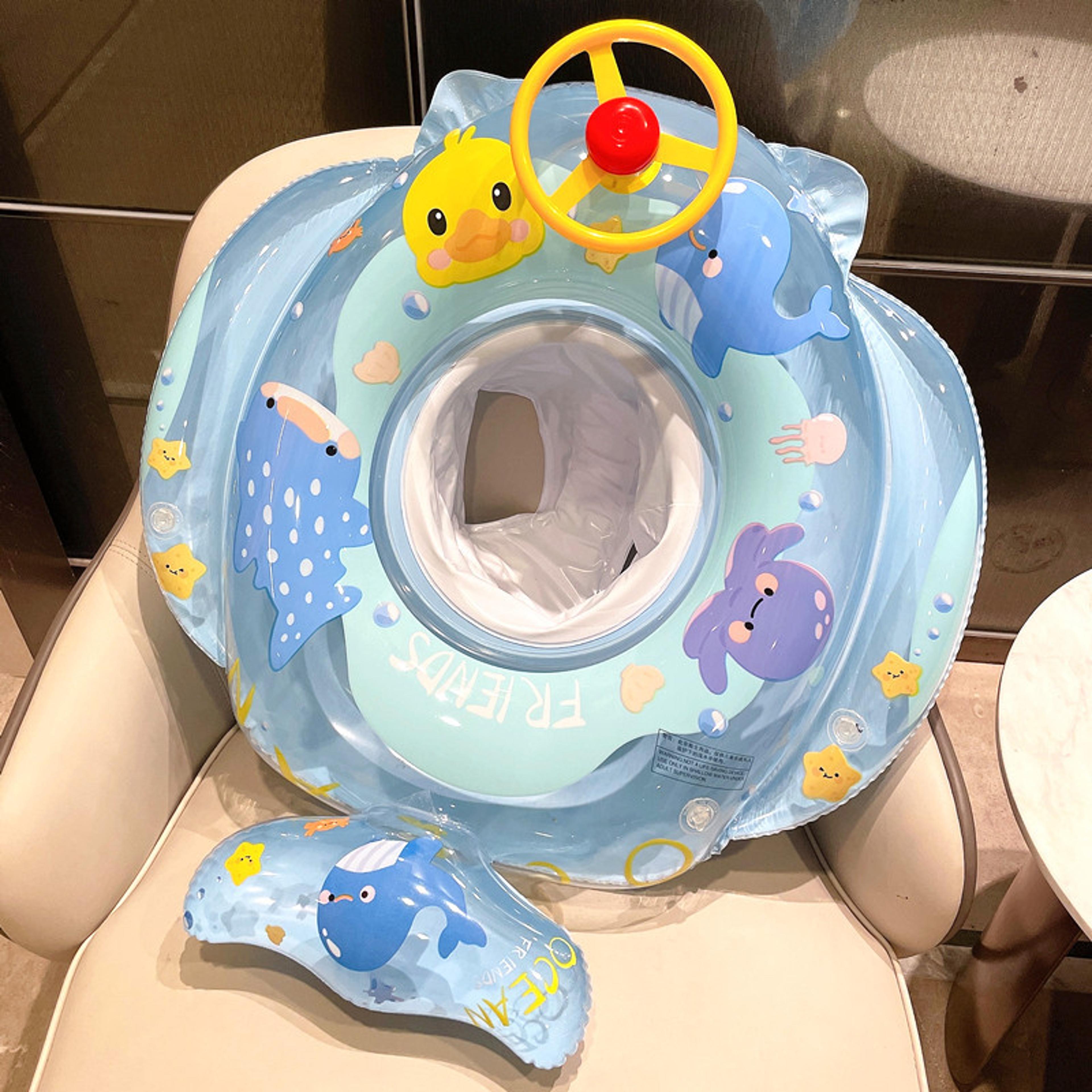 baby swim ring seat inflatable baby float for pool, beach & water play