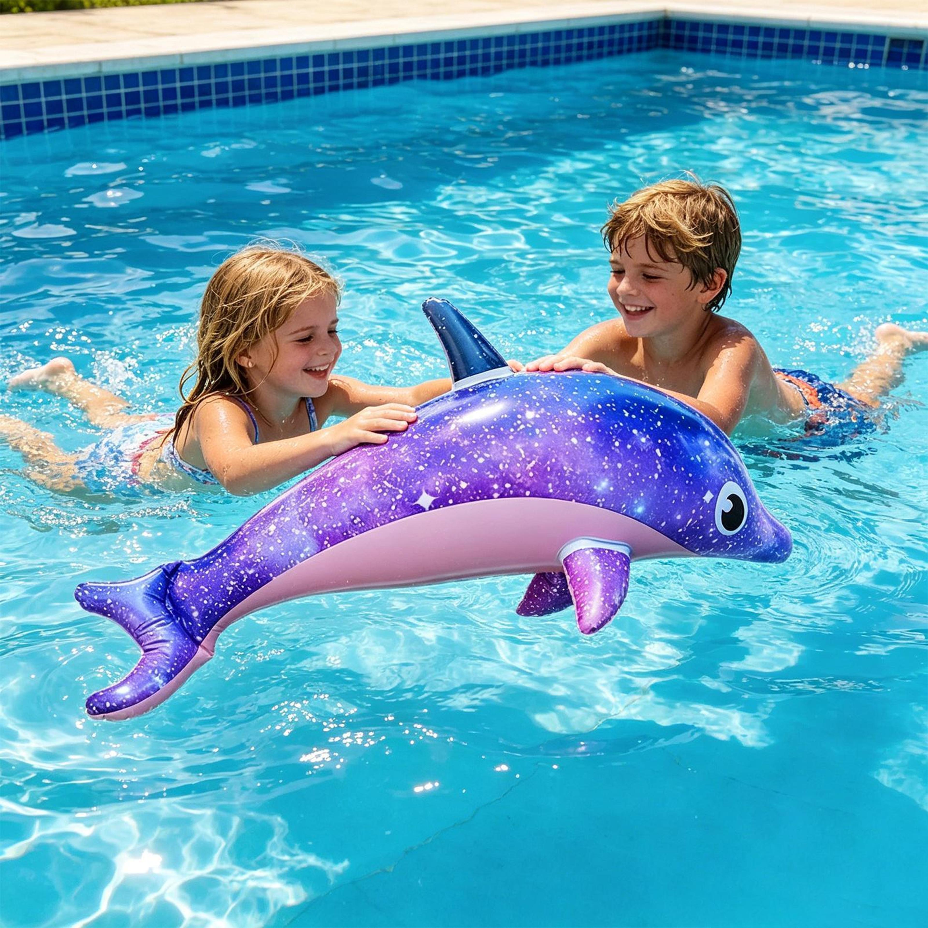 inflatable dolphin pool float toy realistic pvc ocean animal for summer pool parties