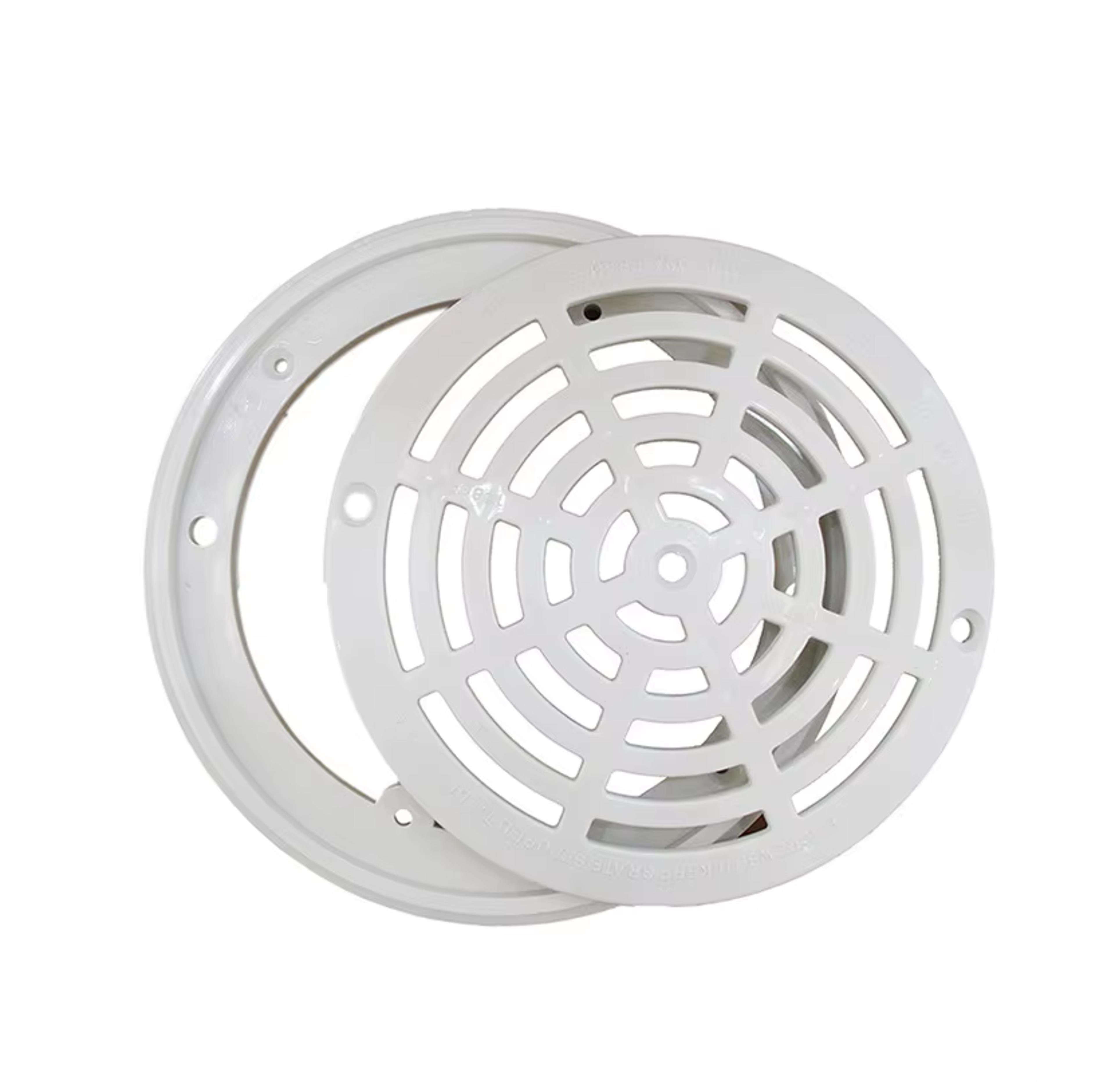 pool main drain cover white replacement pool drain grate with mounting plate