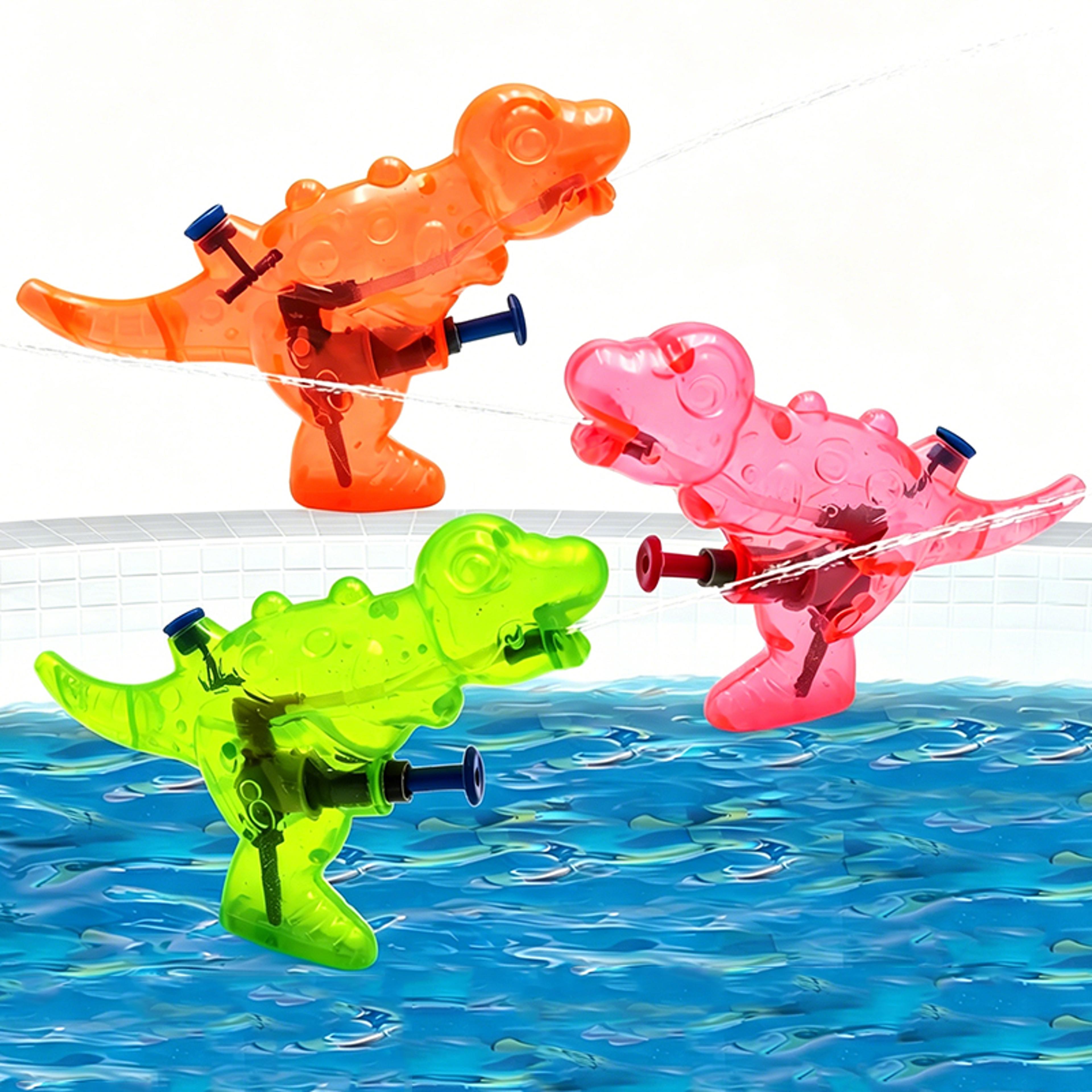 dino splash dinosaur water gun fun kids squirt gun for pool, beach & backyard water battles
