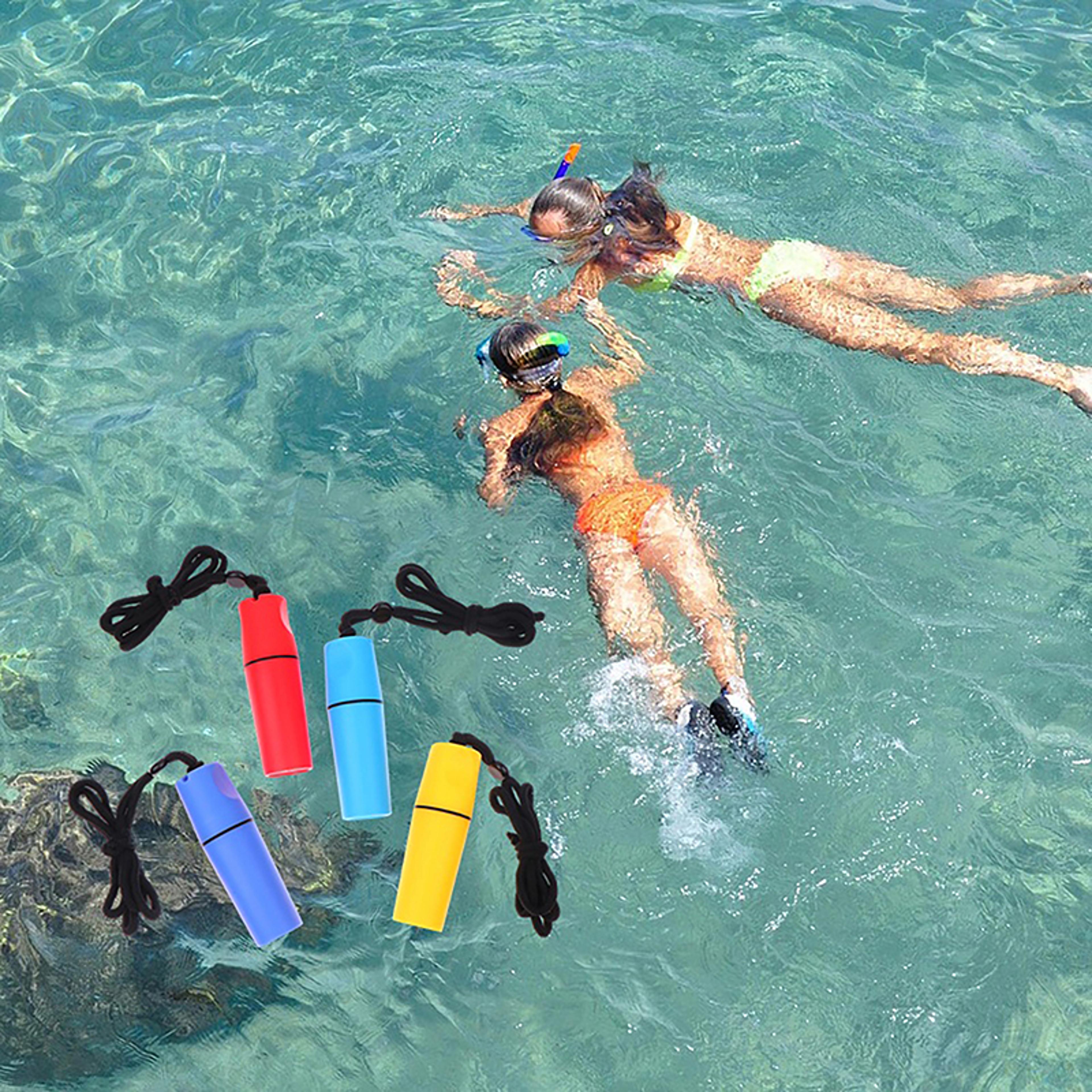 portable waterproof storage tube with lanyard water resistant coin & cash holder for beach, hiking & travel