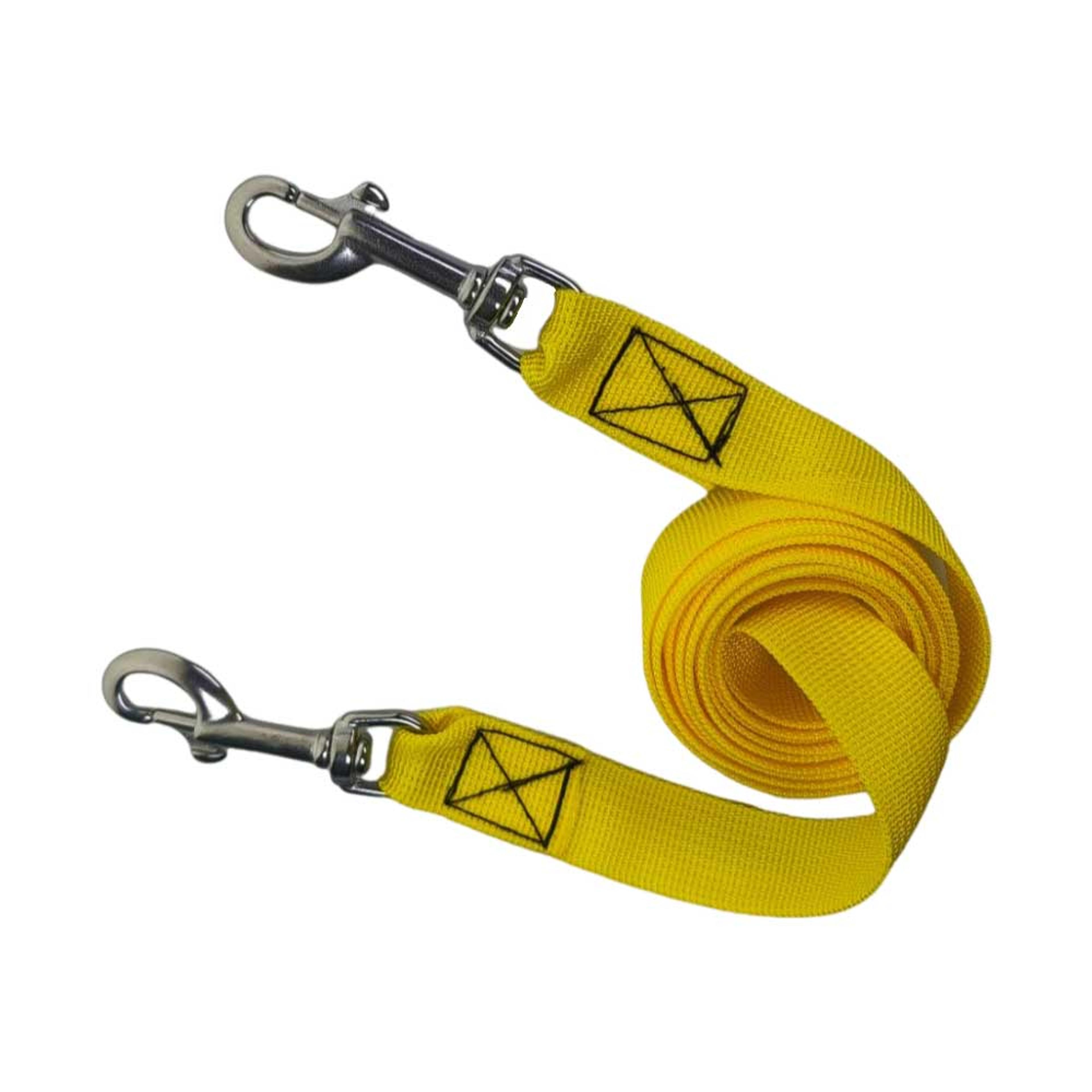 heavy duty scuba jon line with dual carabiners for technical diving & safety stops