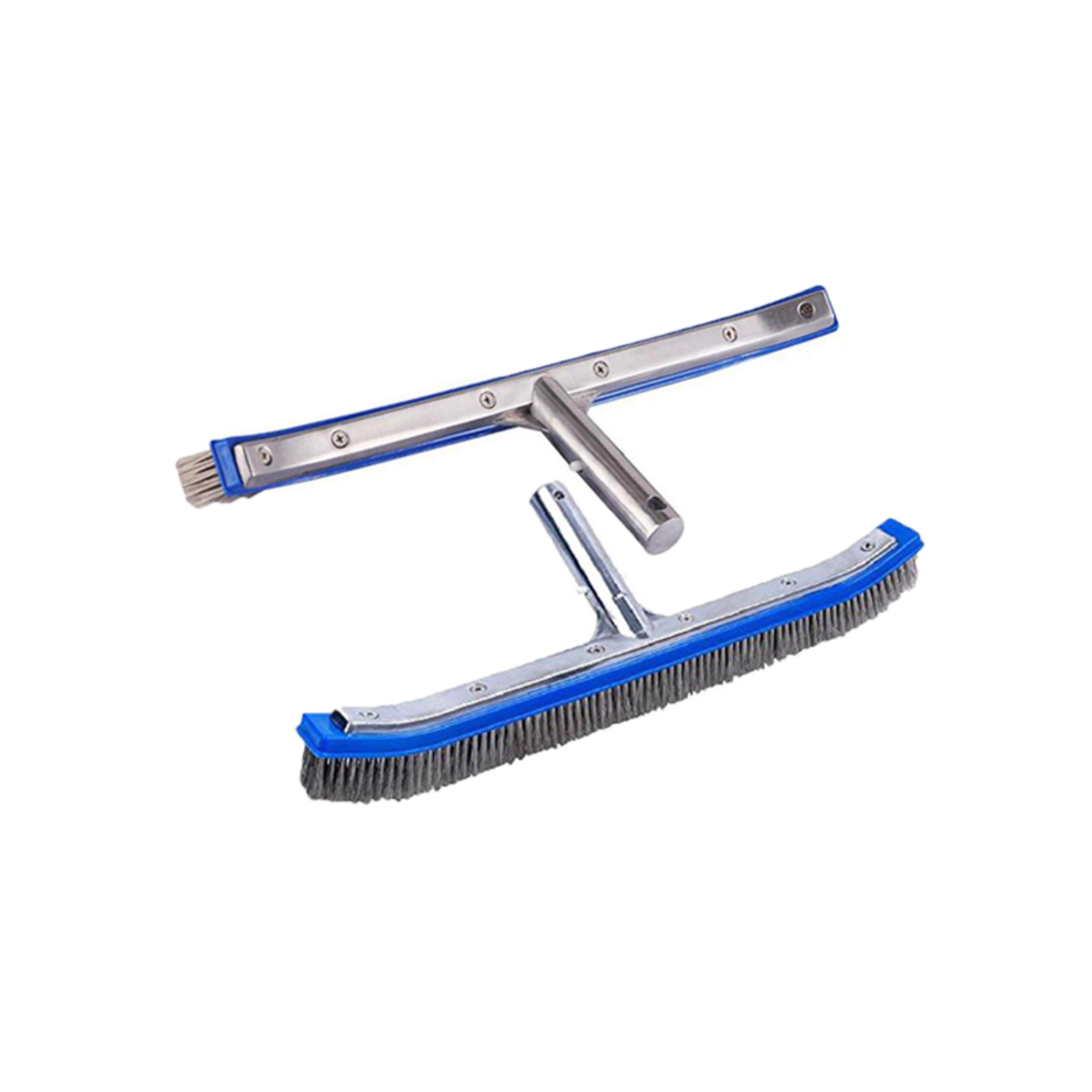 stainless steel pool wall brush for concrete pools heavy duty pool algae & floor cleaning brush