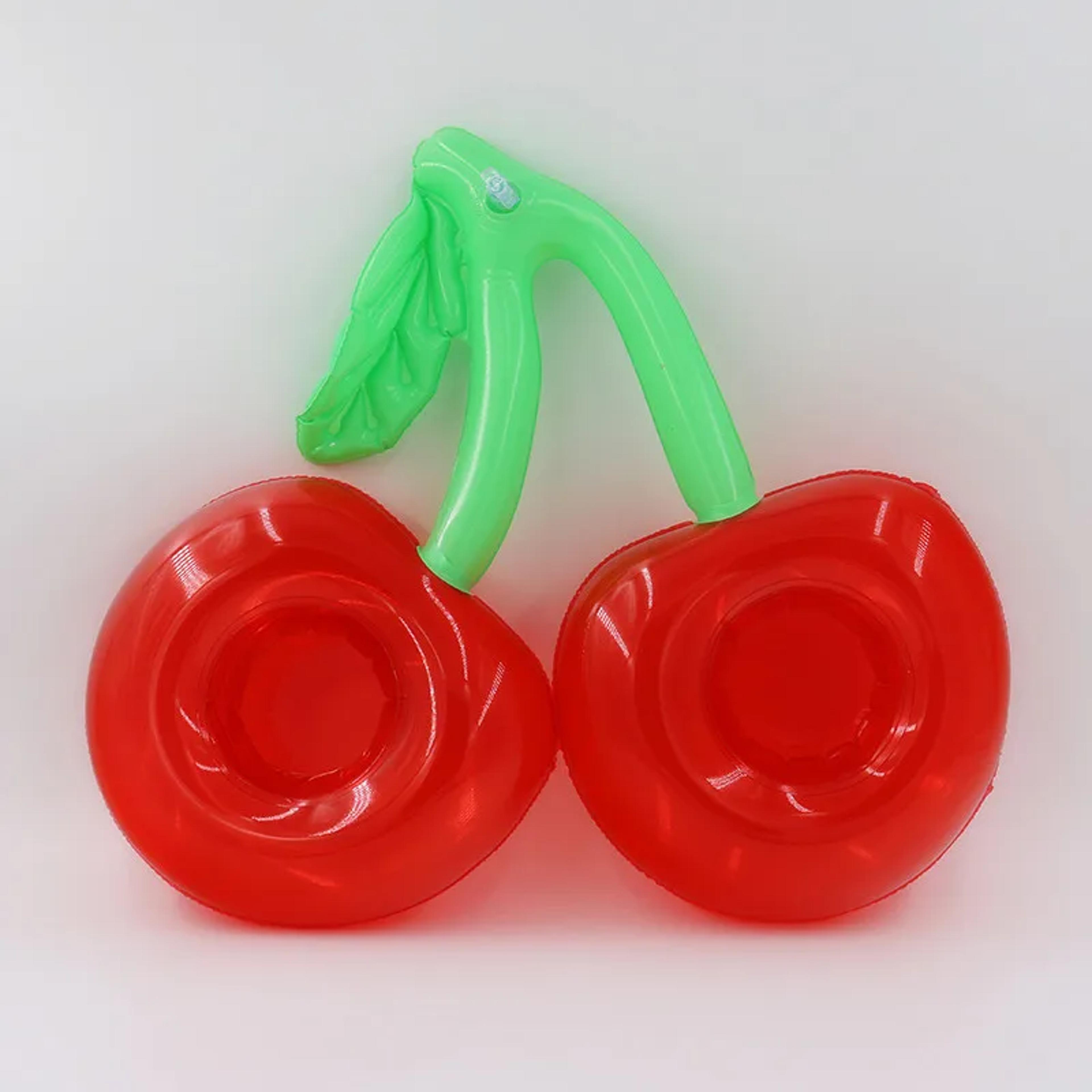 cherry inflatable drink holder floating double cup float for pool parties & beach fun