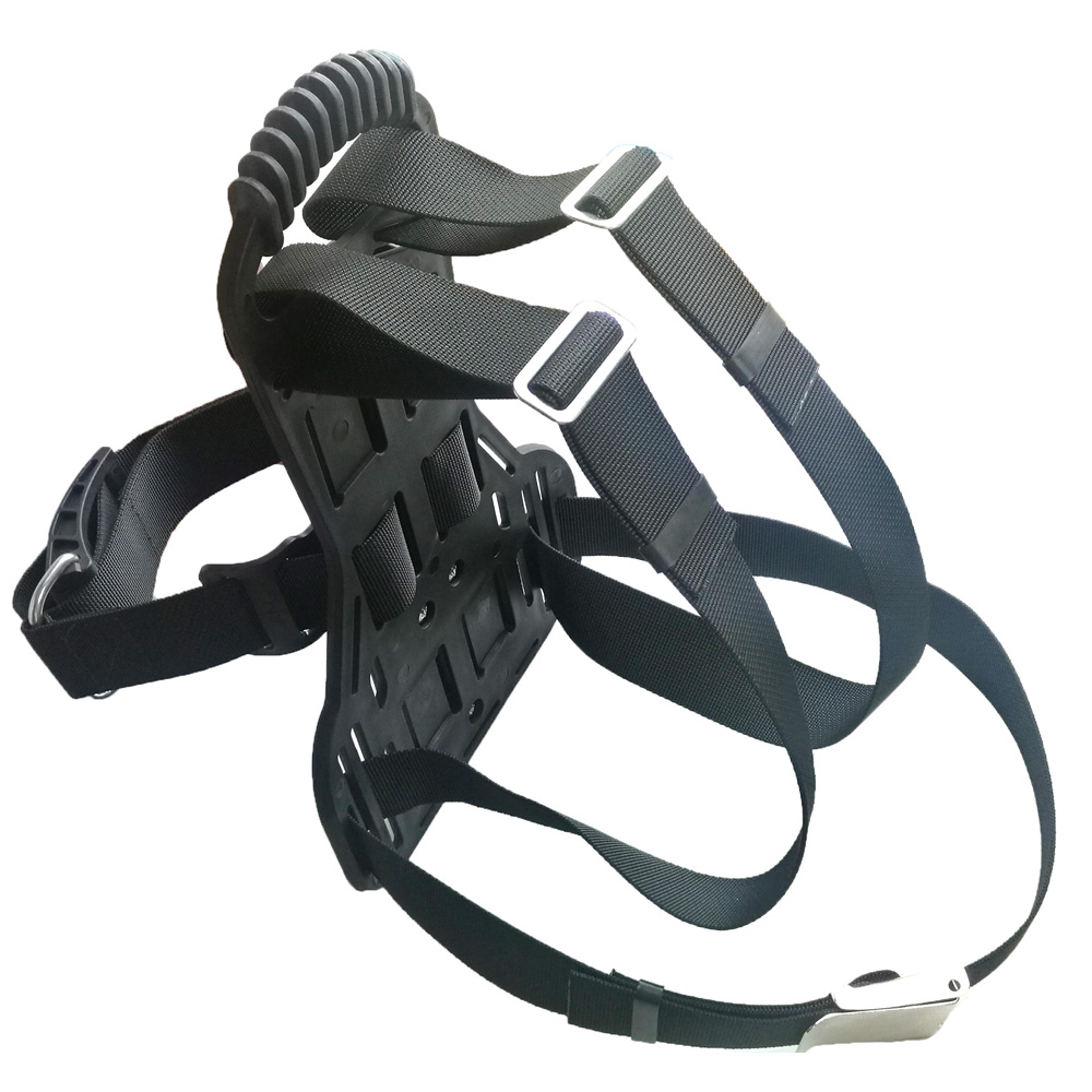 heavy duty scuba tank backpack with stainless steel strap | single tank holder diving harness