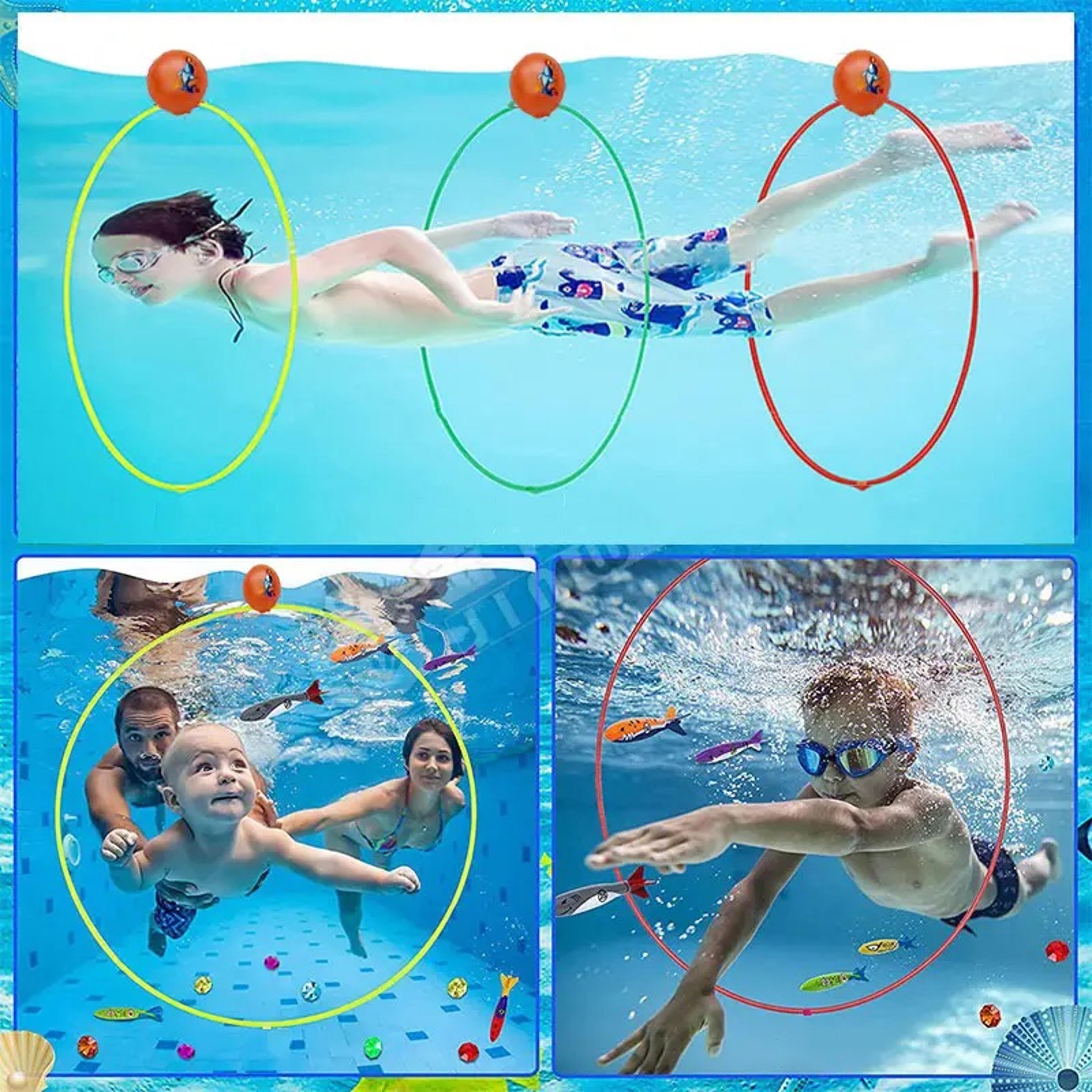 underwater diving ring swim hoop pool diving game & swim training toy for kids and adults