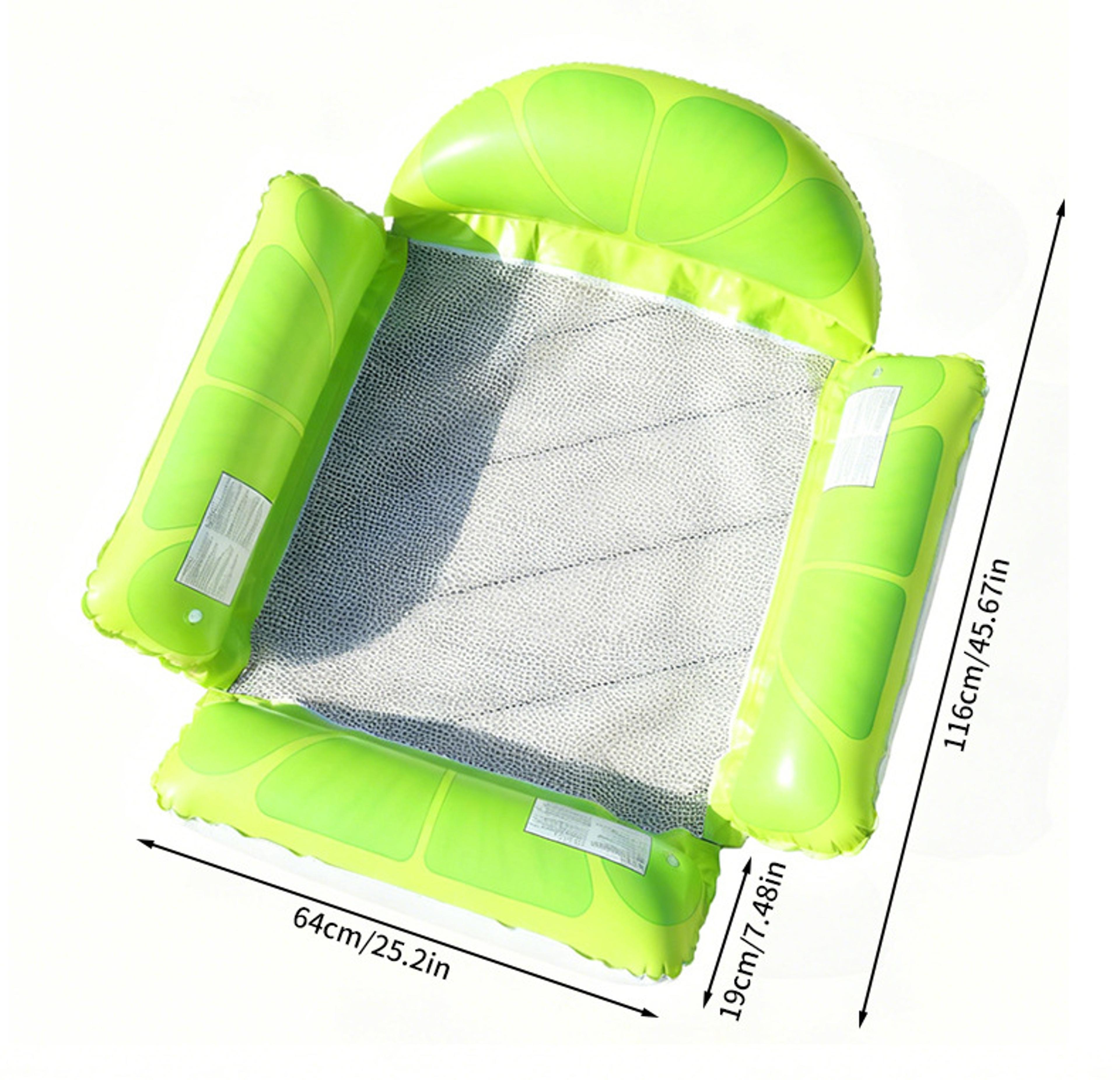 fruit splash water hammock inflatable pool float lounger for pool, lake & beach relaxation