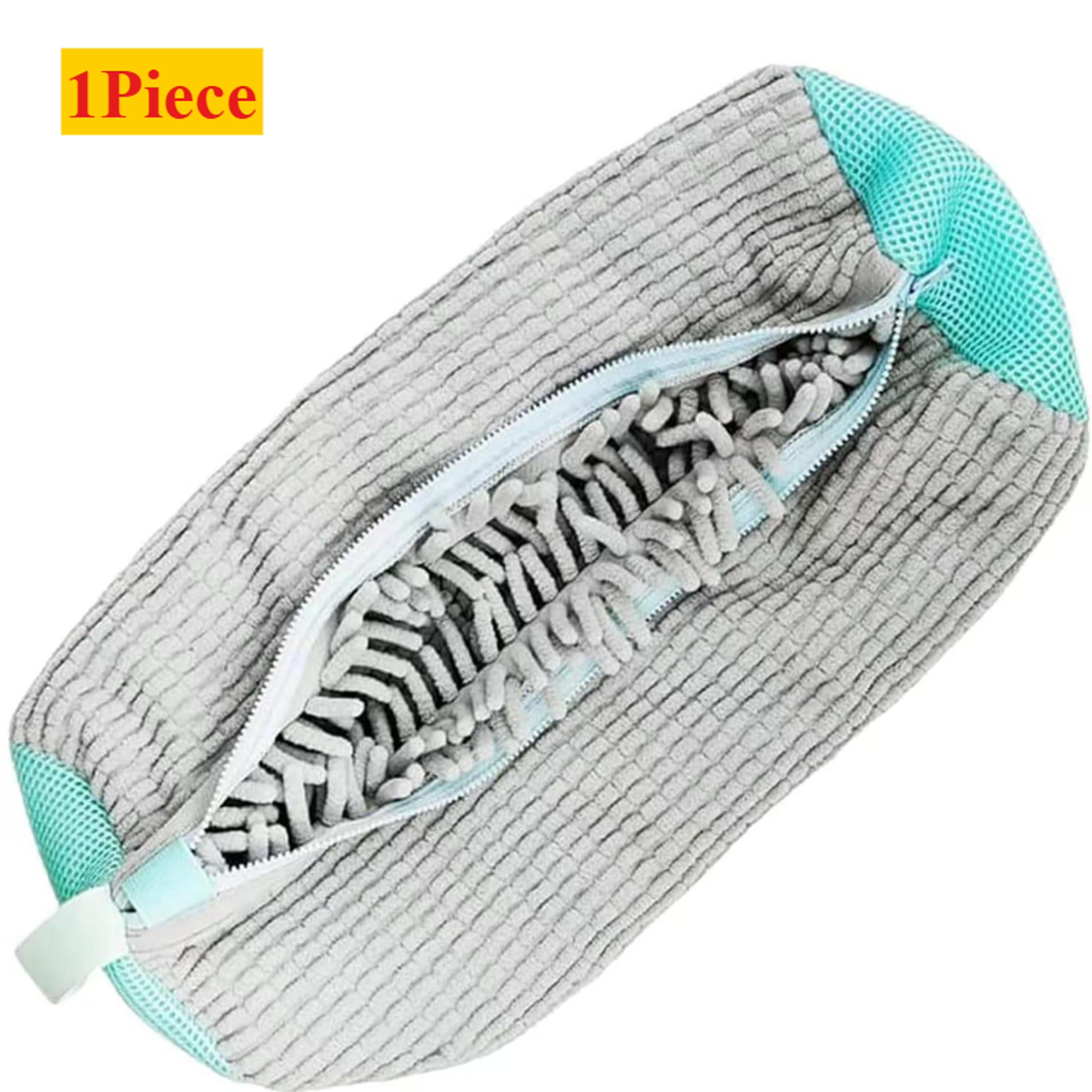 reusable shoe washing machine bag with shoe cleaning brush for sneakers & laundry protection