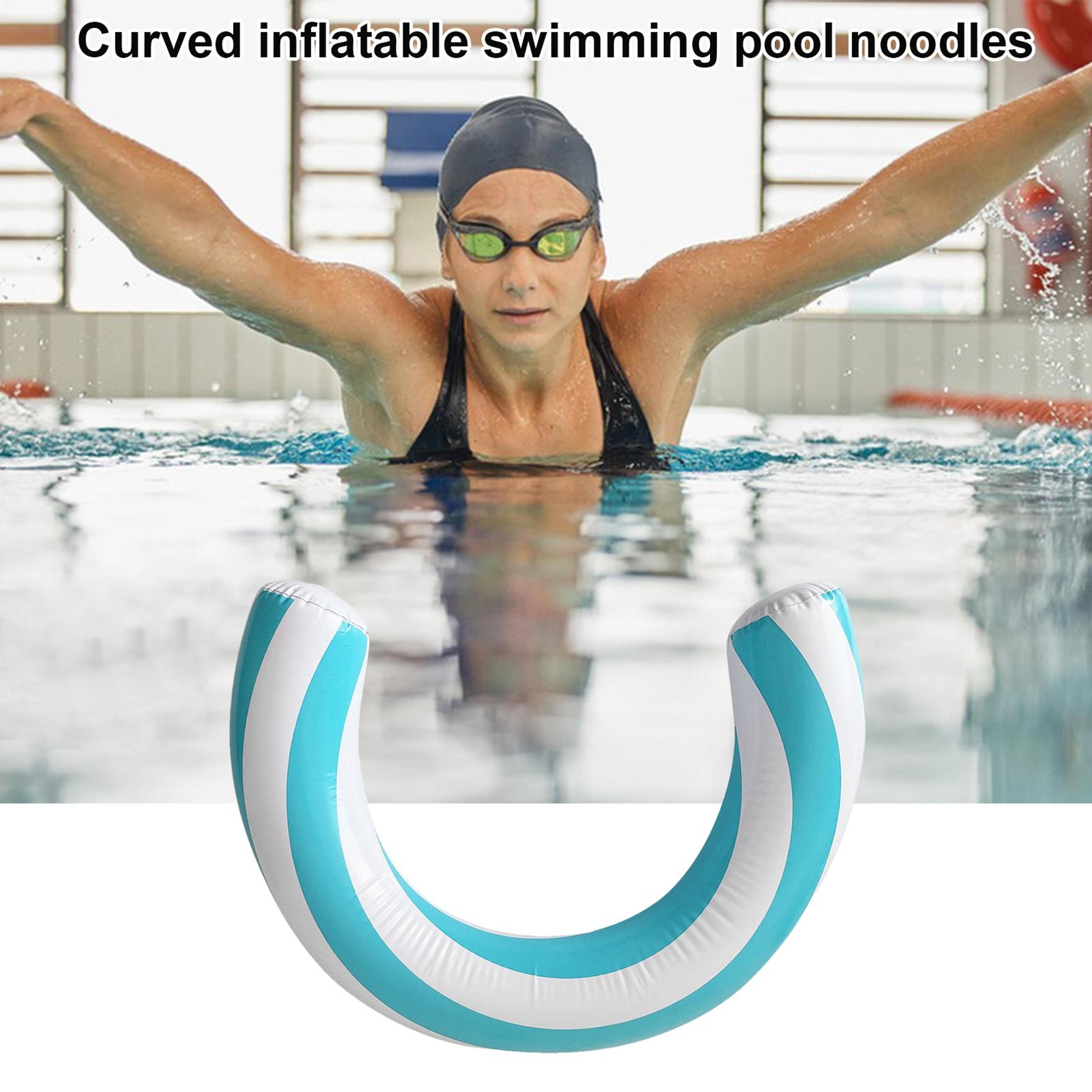 inflatable pool float curved pool noodle for adults, beach & summer water fun