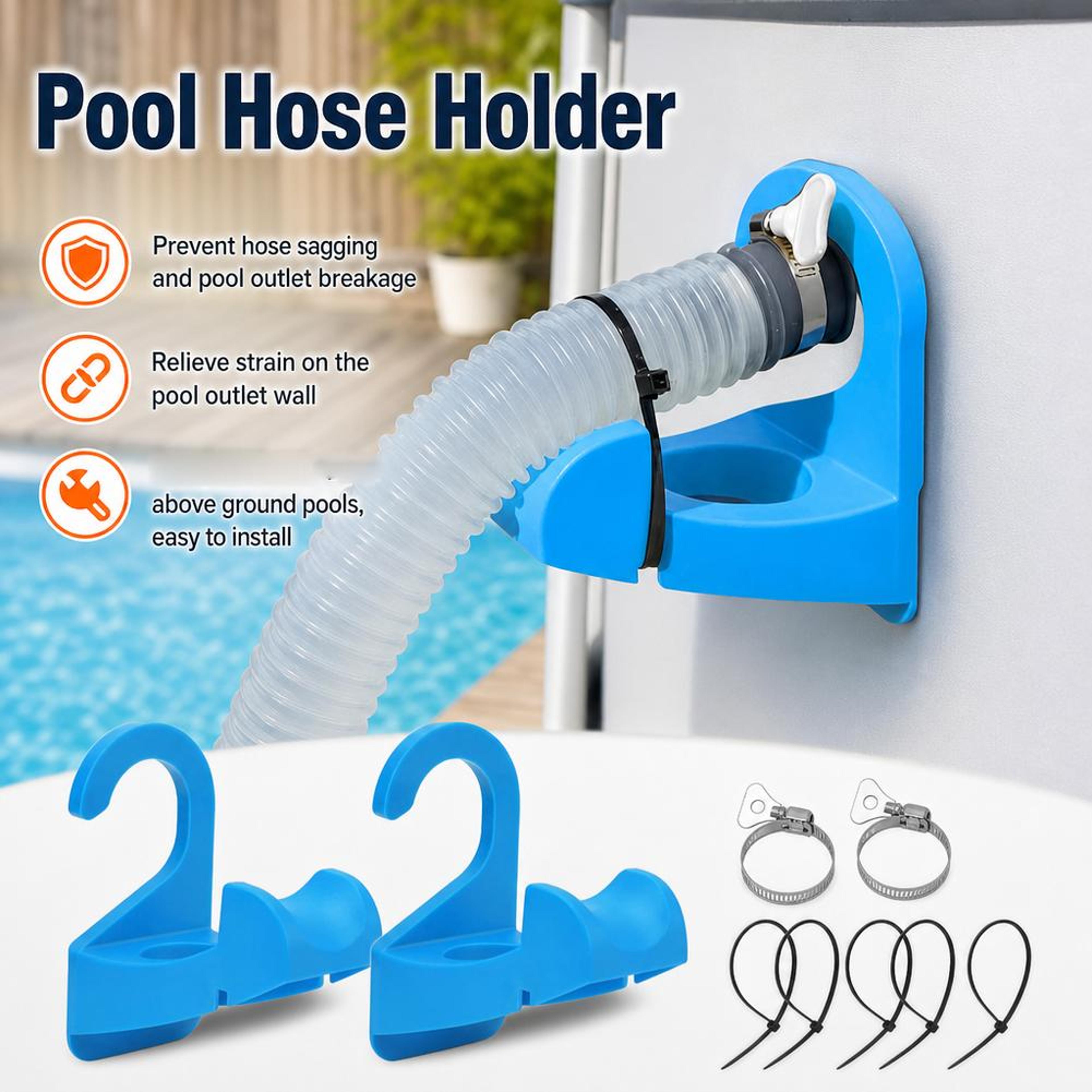 pool hose support bracket for intex above ground pools durable pool pipe holder mount