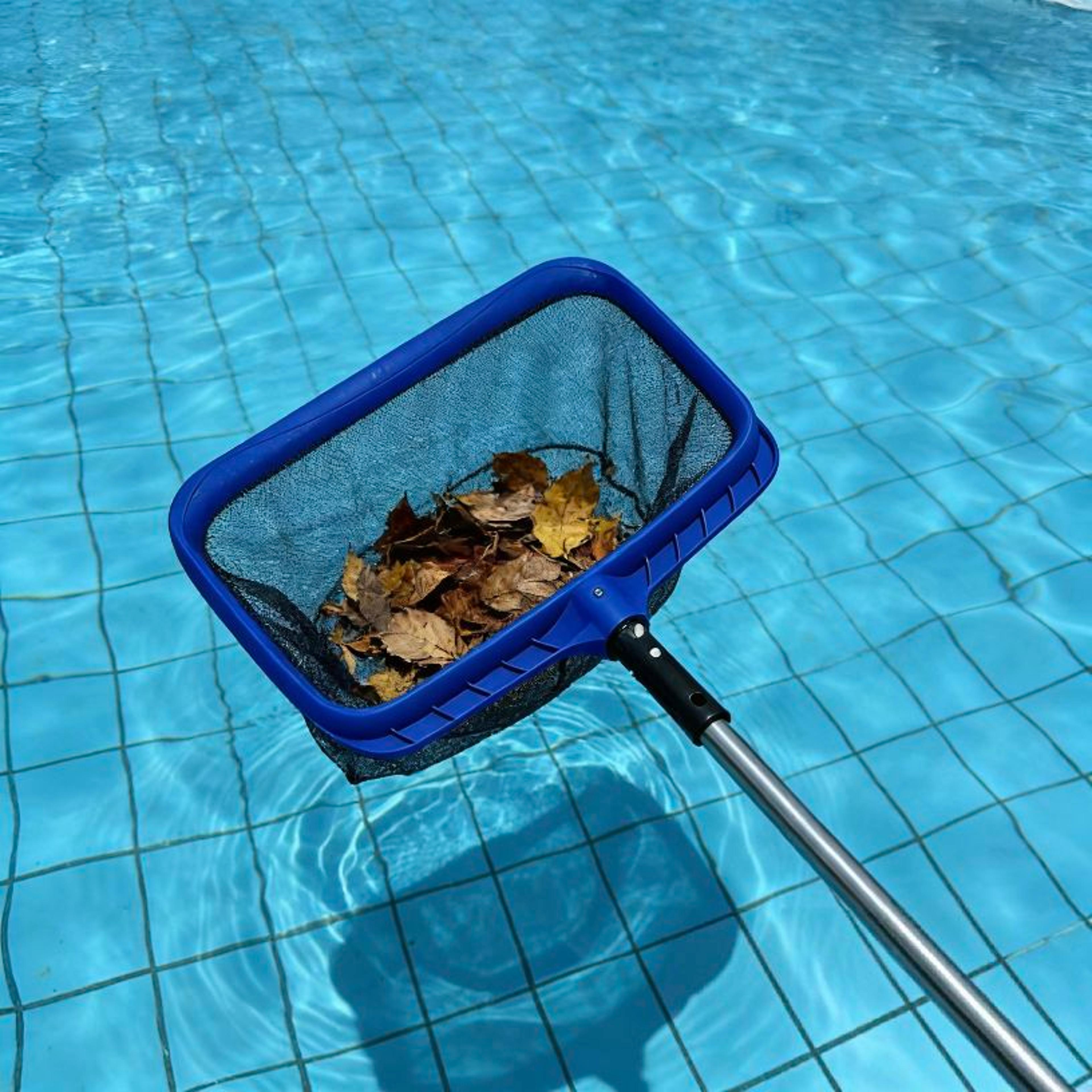 fine mesh pool skimmer net with detachable handle for pool & pond cleaning