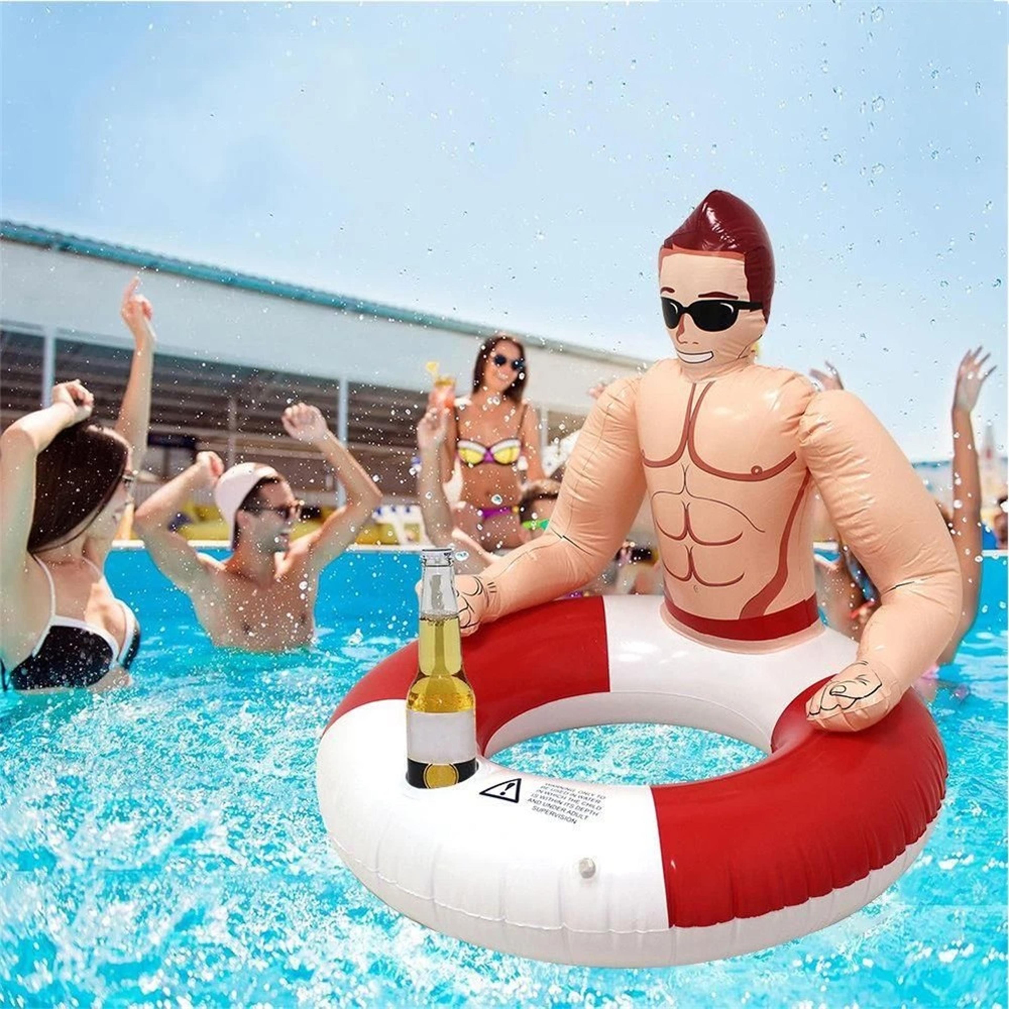 adult pool float inflatable swim ring durable pvc swimming tube for pool parties & beach fun