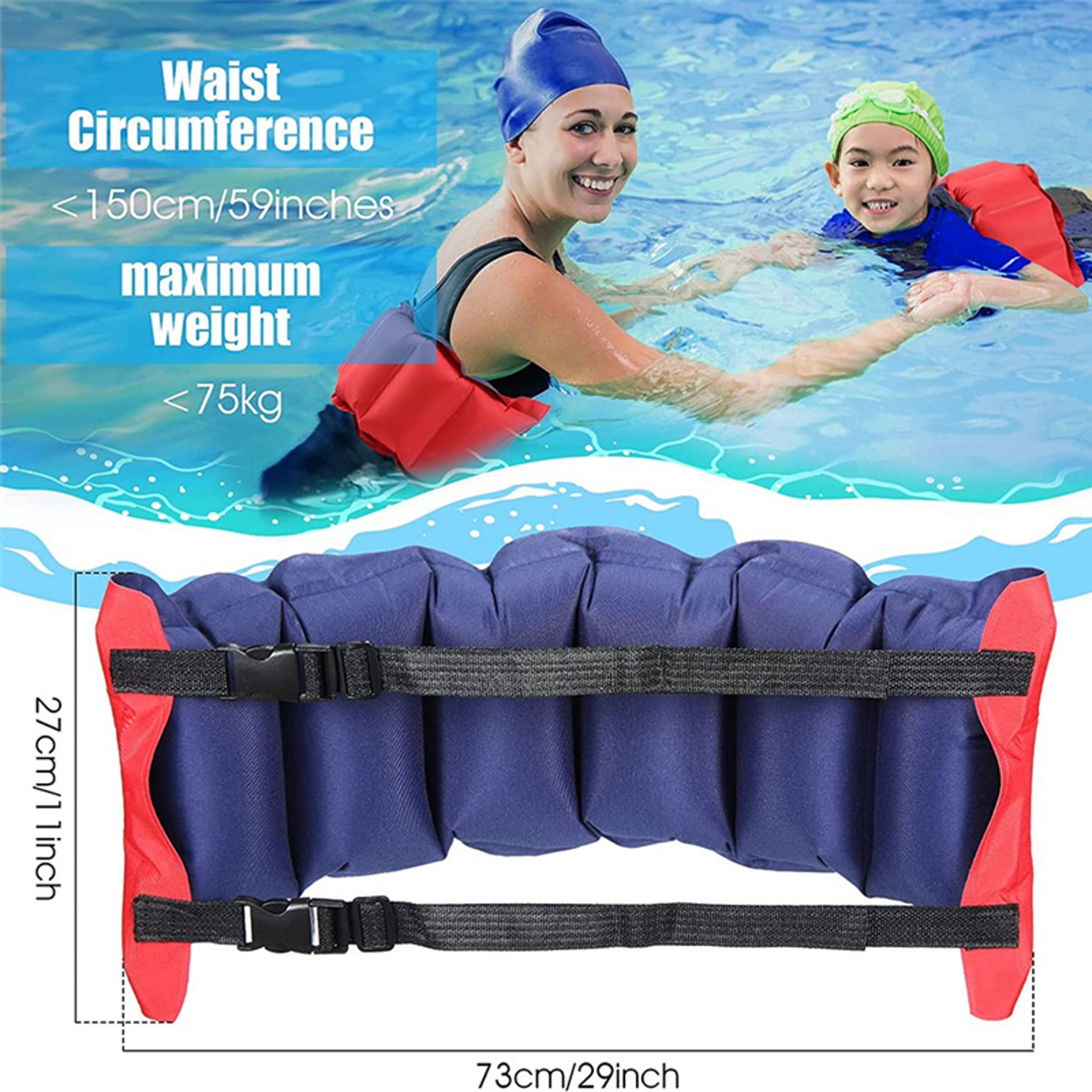 adjustable swim training belt for adults pool flotation belt for water aerobics & swim practice