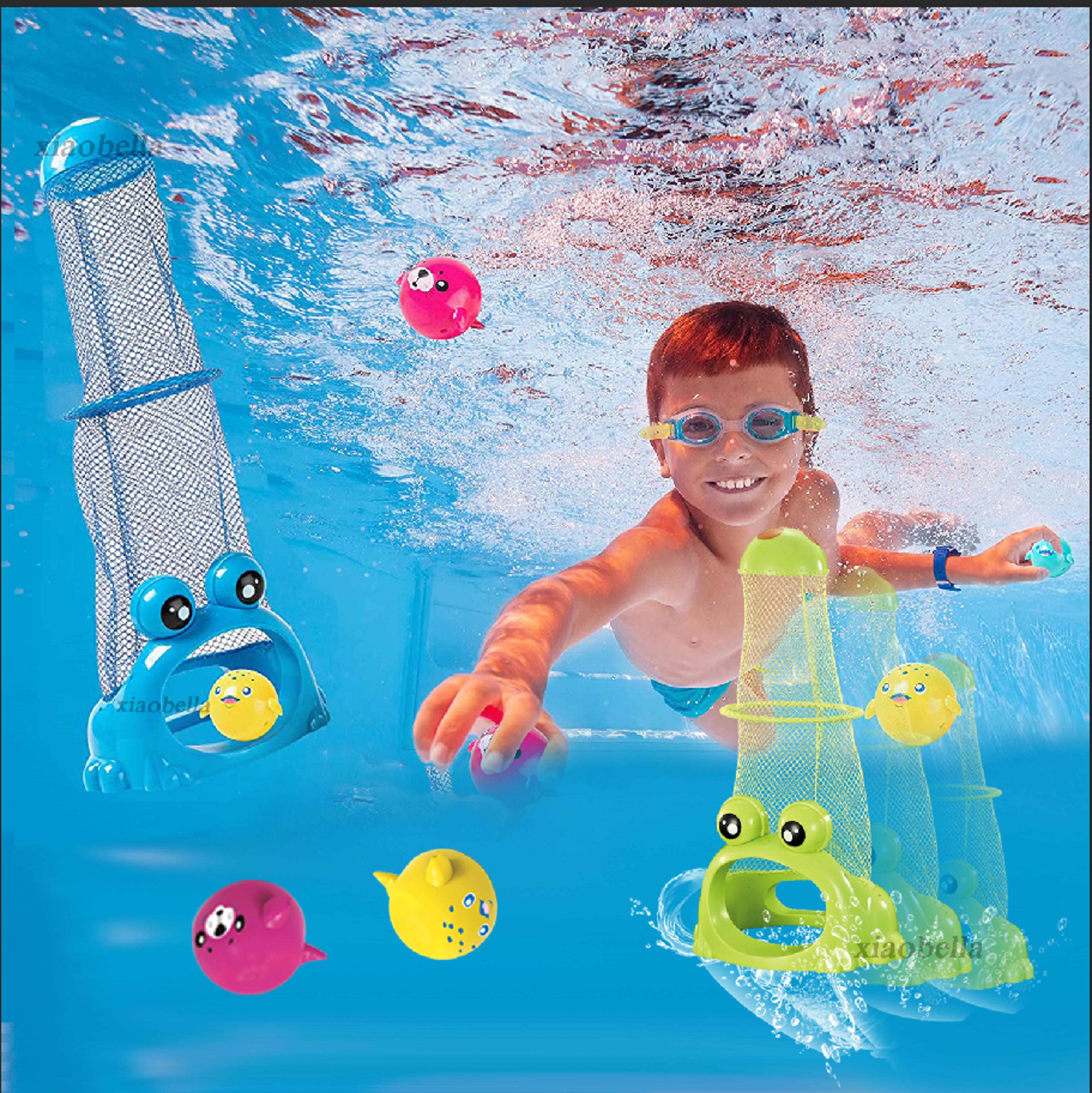 feed the frog pool dive toys fun underwater dive game for kids swimming pool training & bath play
